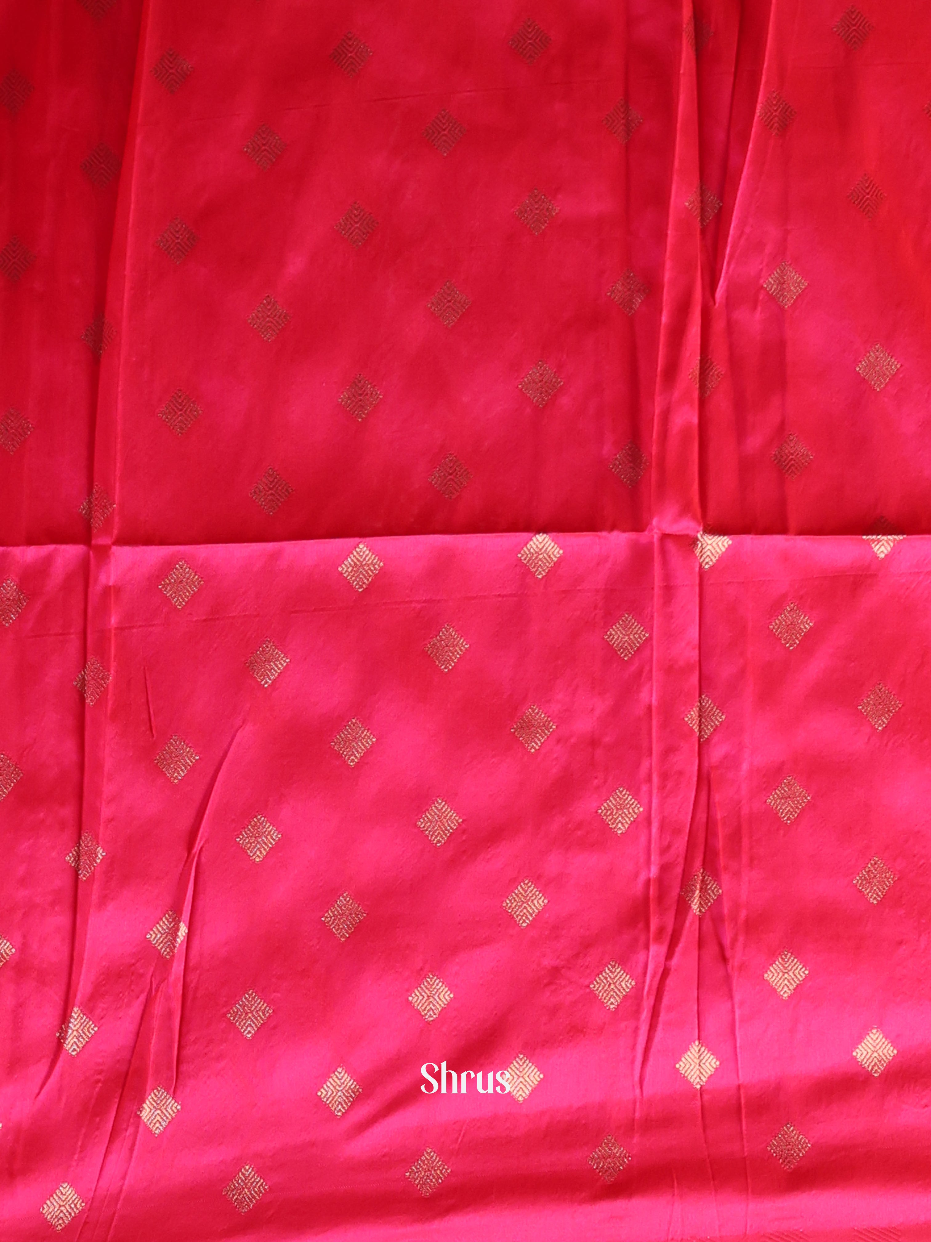 Pink - Semi Softsilk Saree - Shop on Shrus.com