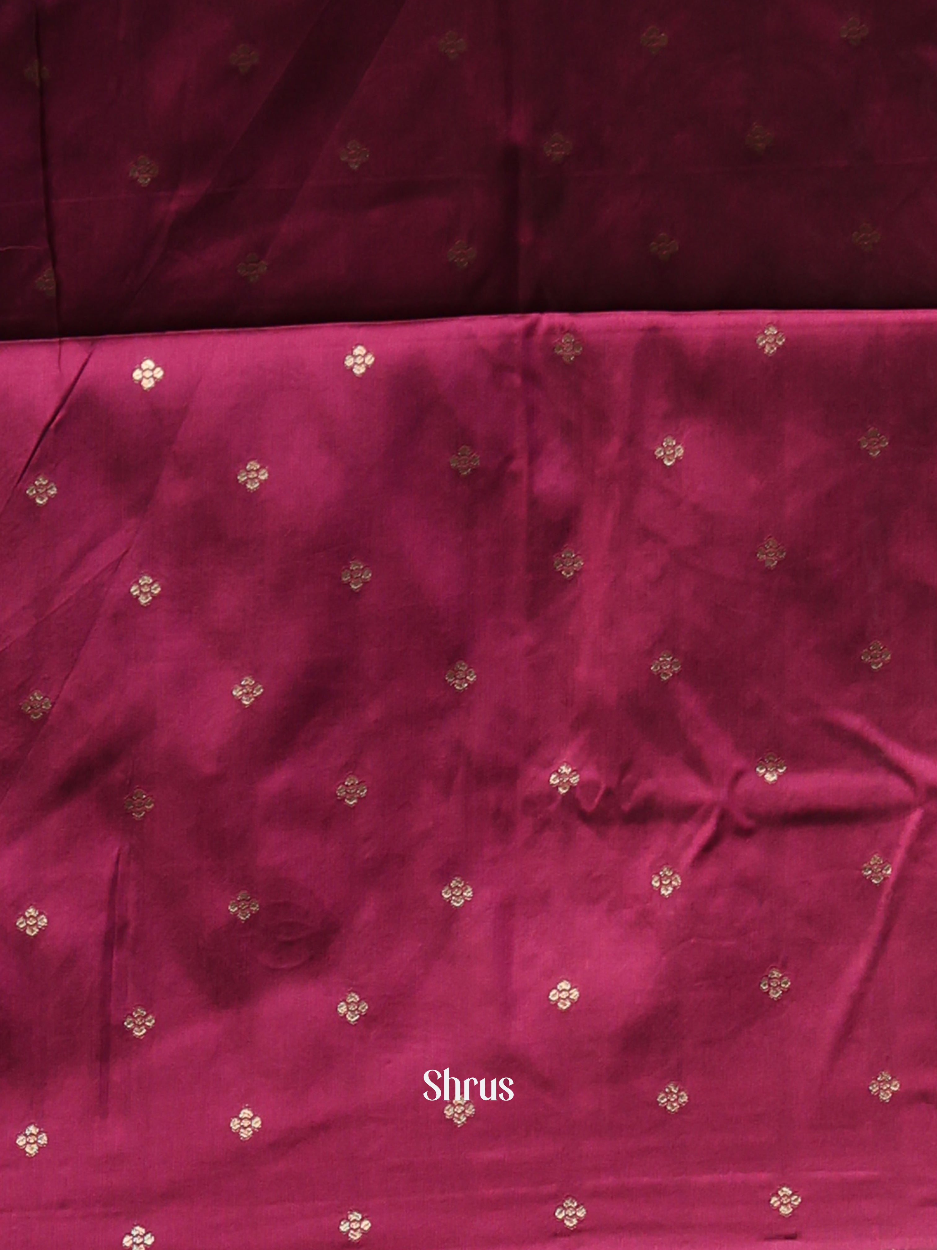 Wine - Semi Softsilk Saree - Shop on Shrus.com