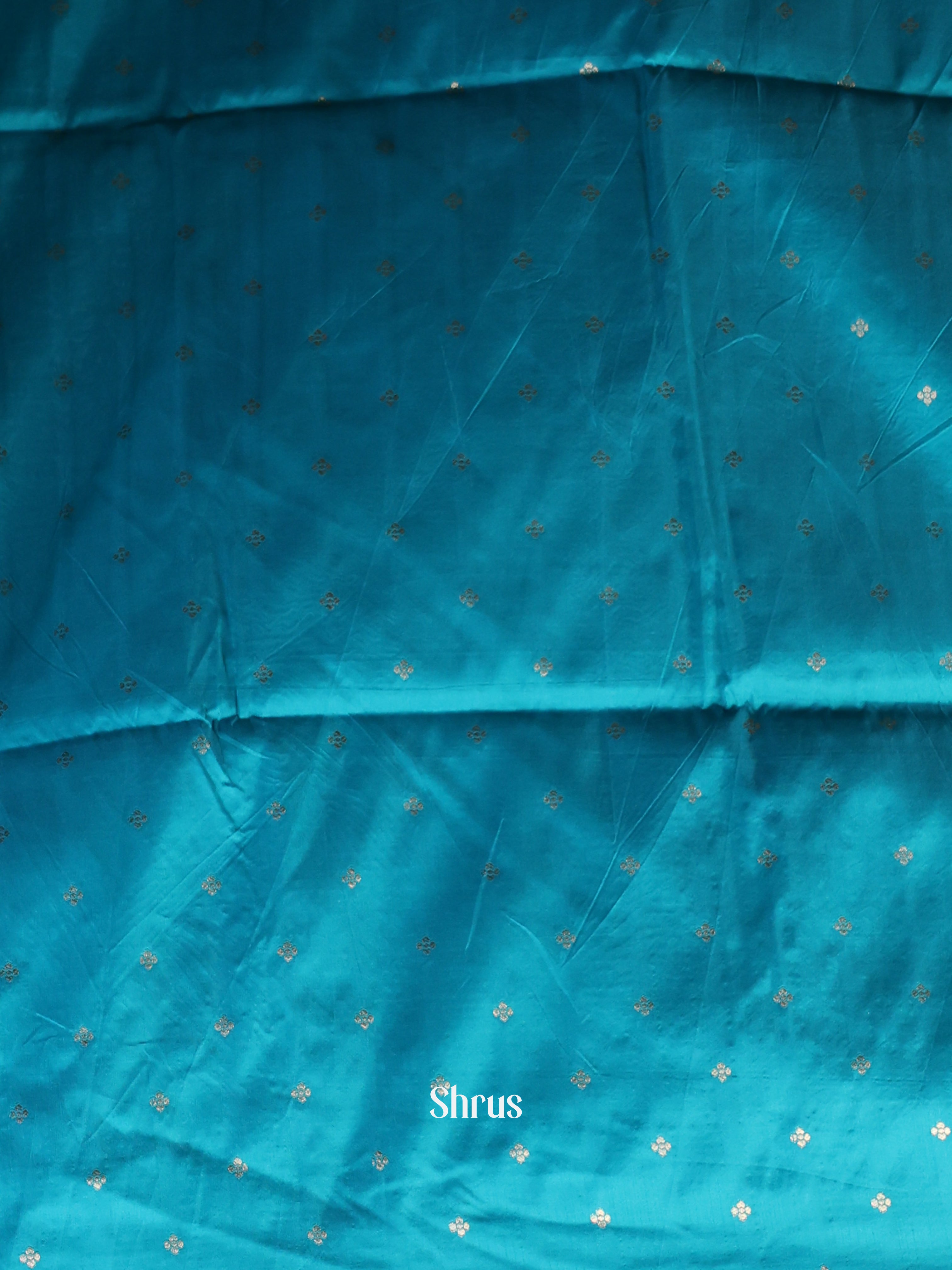 Blue - Semi Softsilk Saree - Shop on Shrus.com