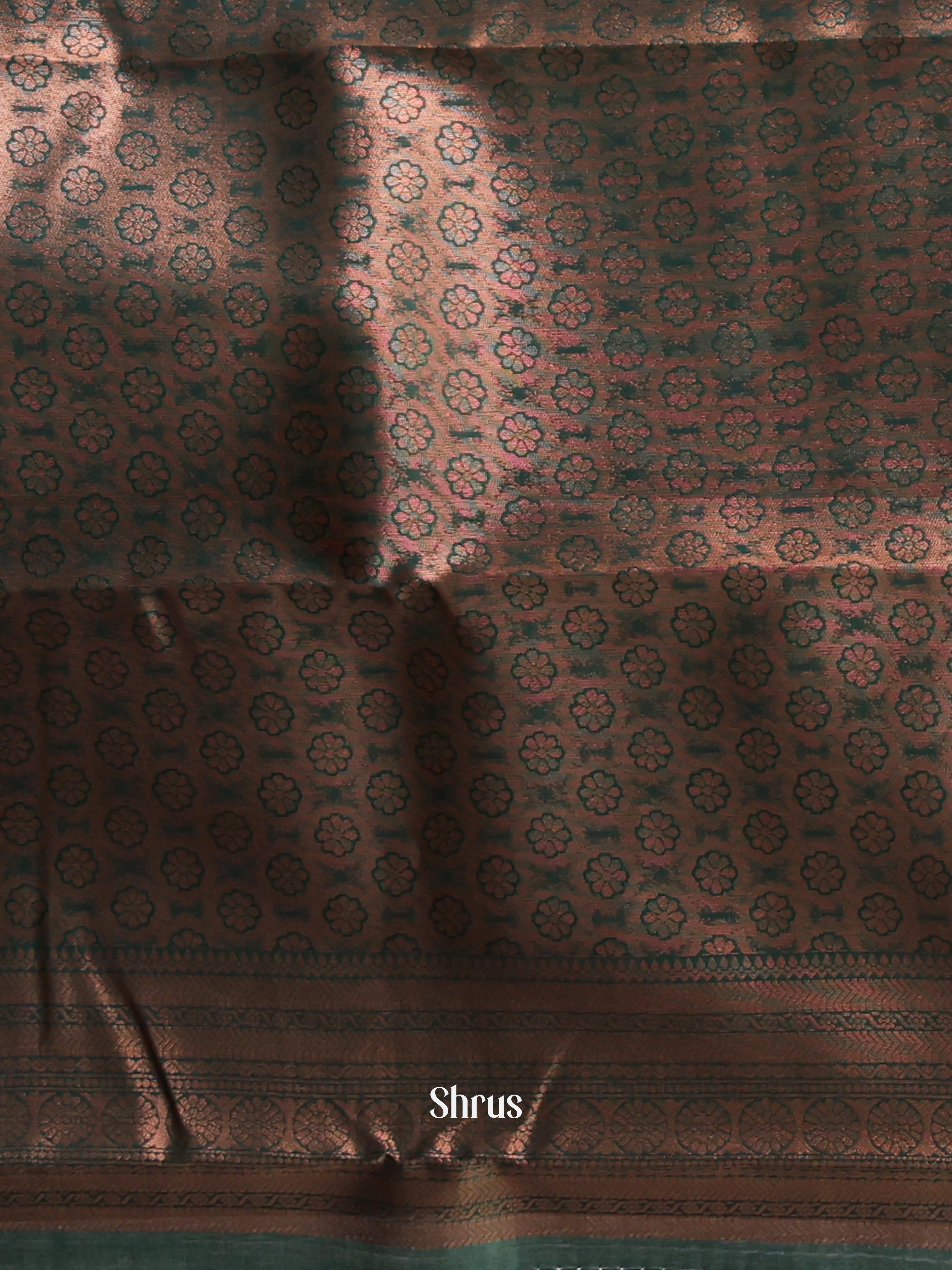 Lite Green & Green - Semi Arani Silk Saree - Shop on Shrus.com