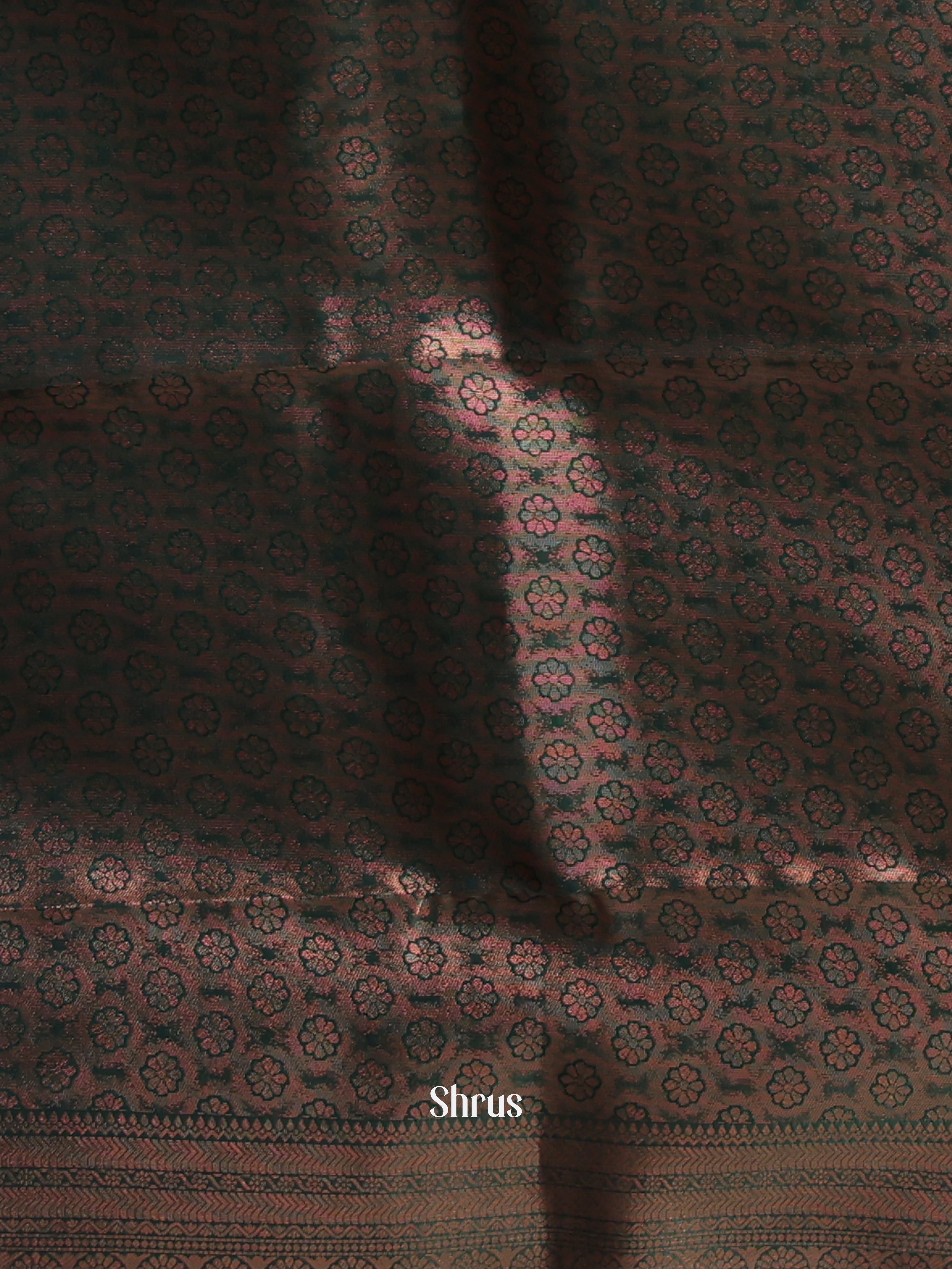 Pastel Green & Green - Semi Arani Silk Saree - Shop on Shrus.com