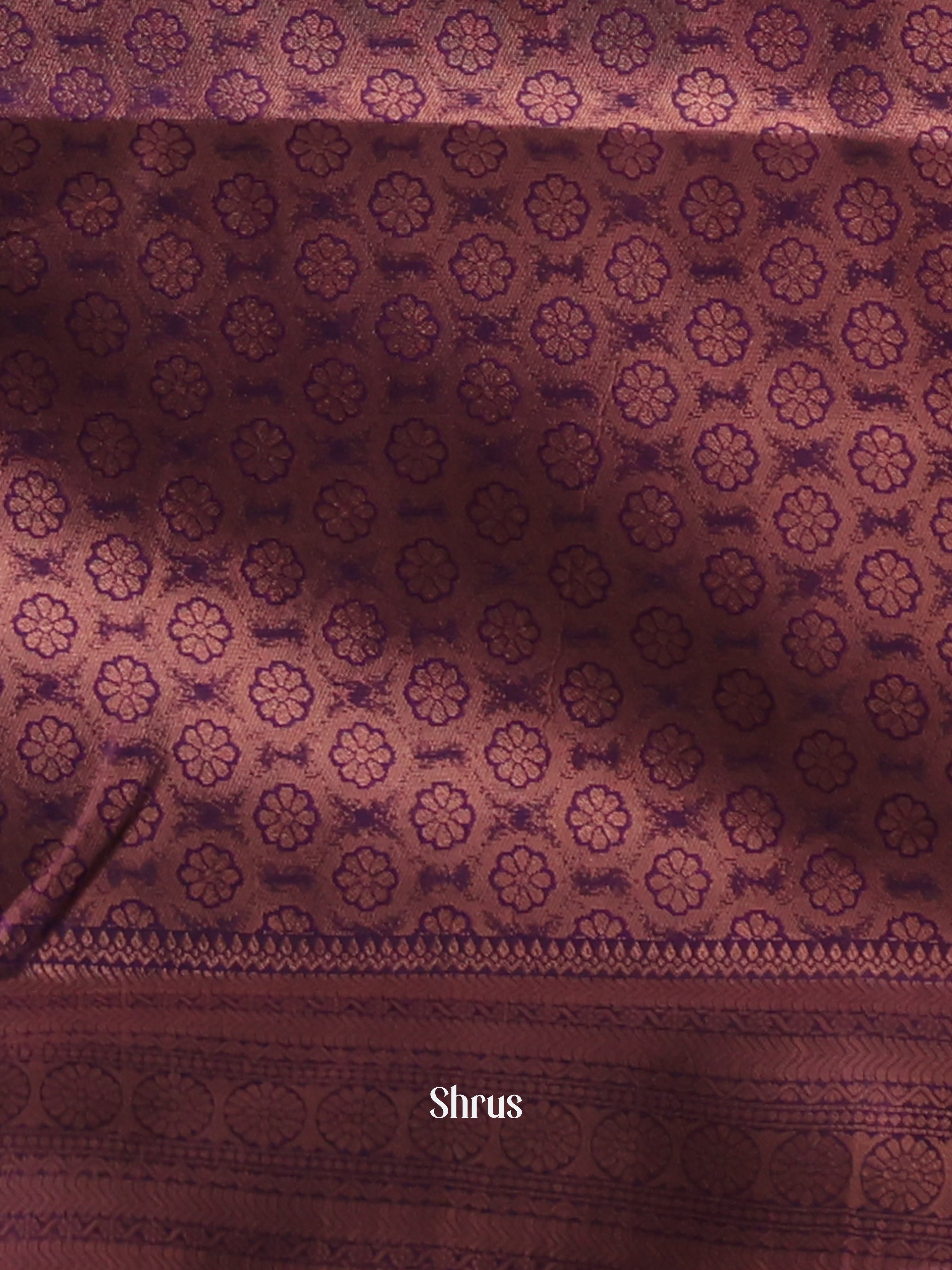 Grey & Purple- Semi Arani Silk Saree - Shop on Shrus.com