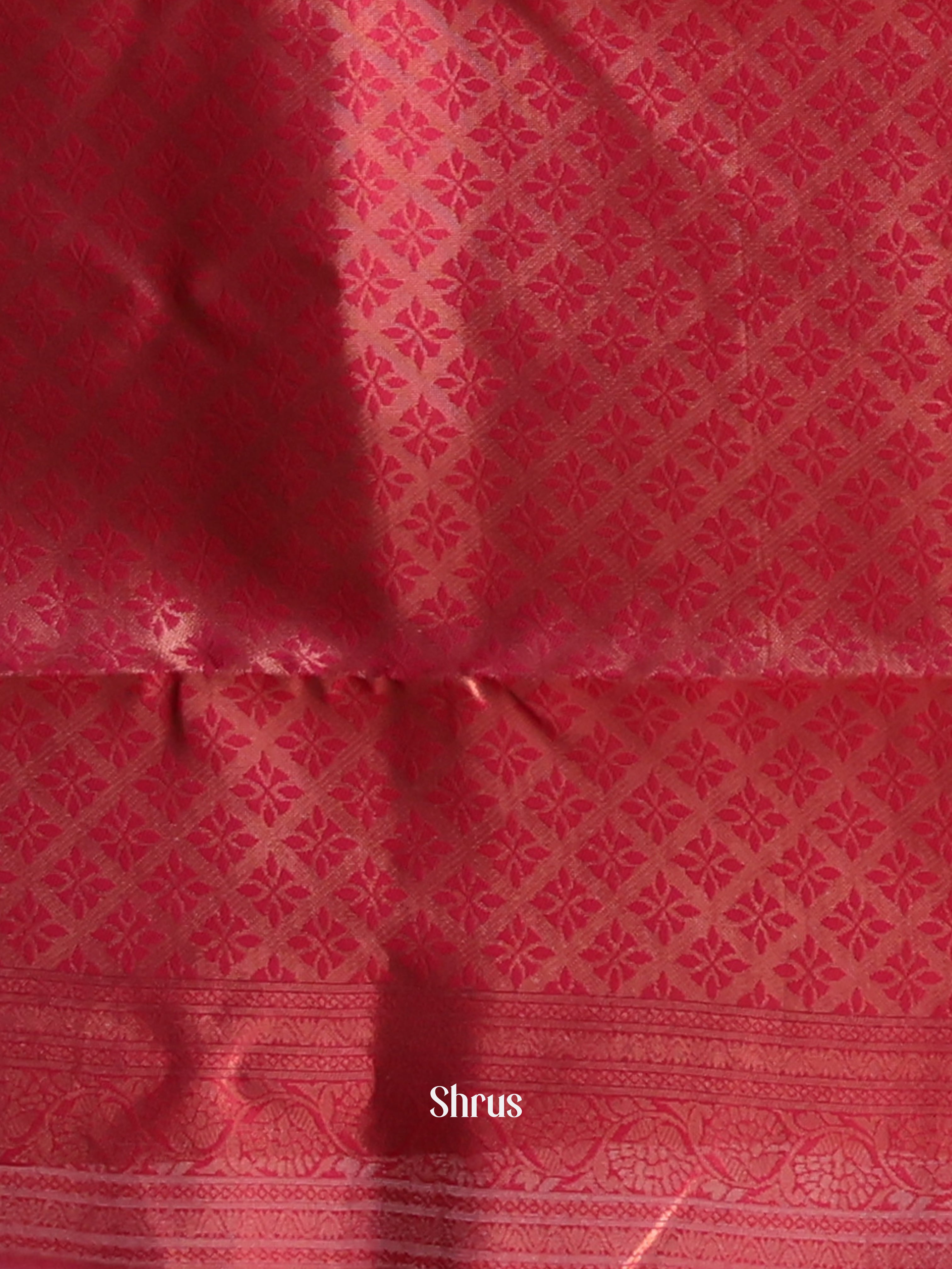 Peach & Maroon - Semi Arani Silk Saree - Shop on Shrus.com