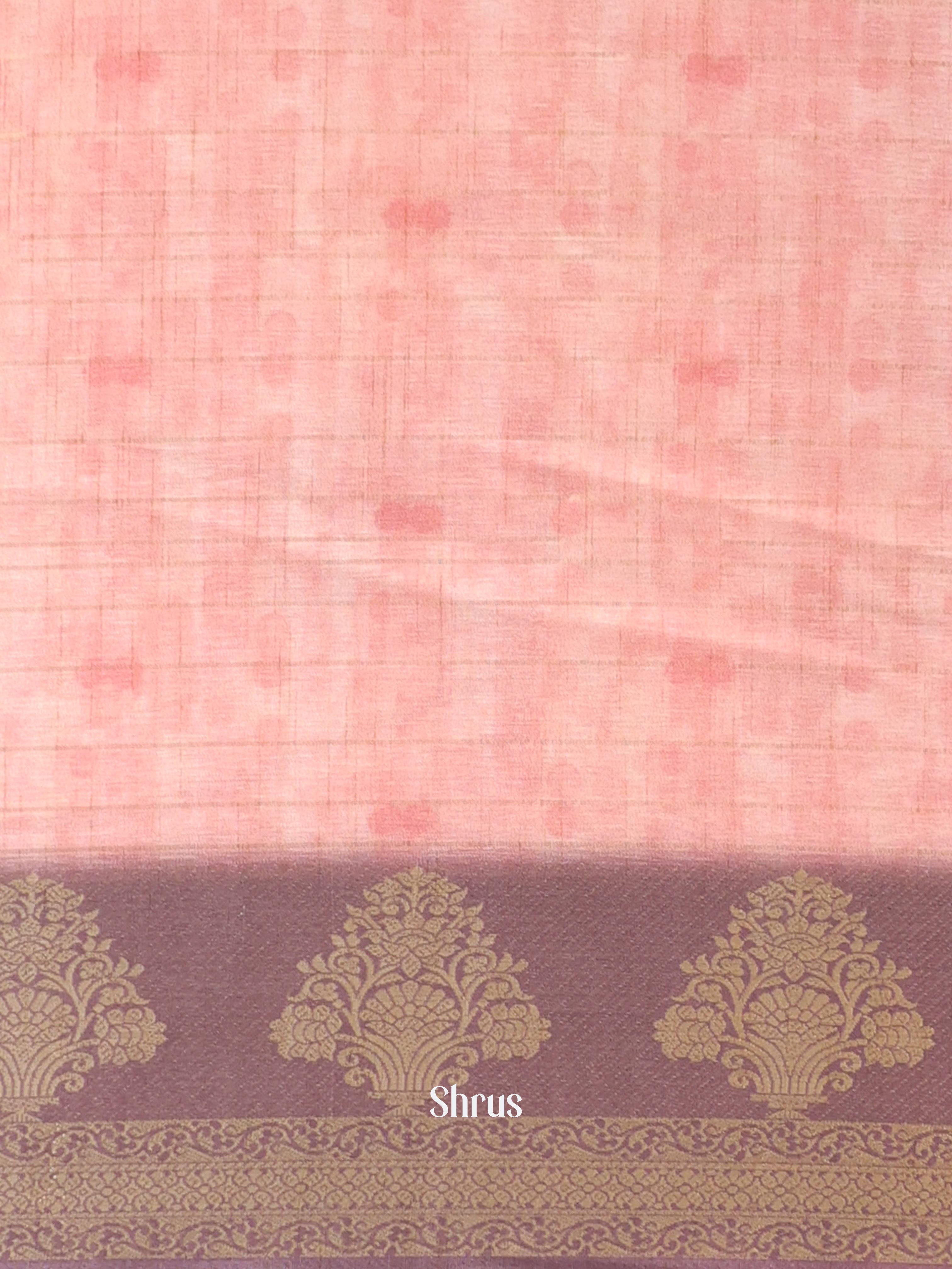 Pink & Mauve - Semi Chanderi Saree - Shop on Shrus.com