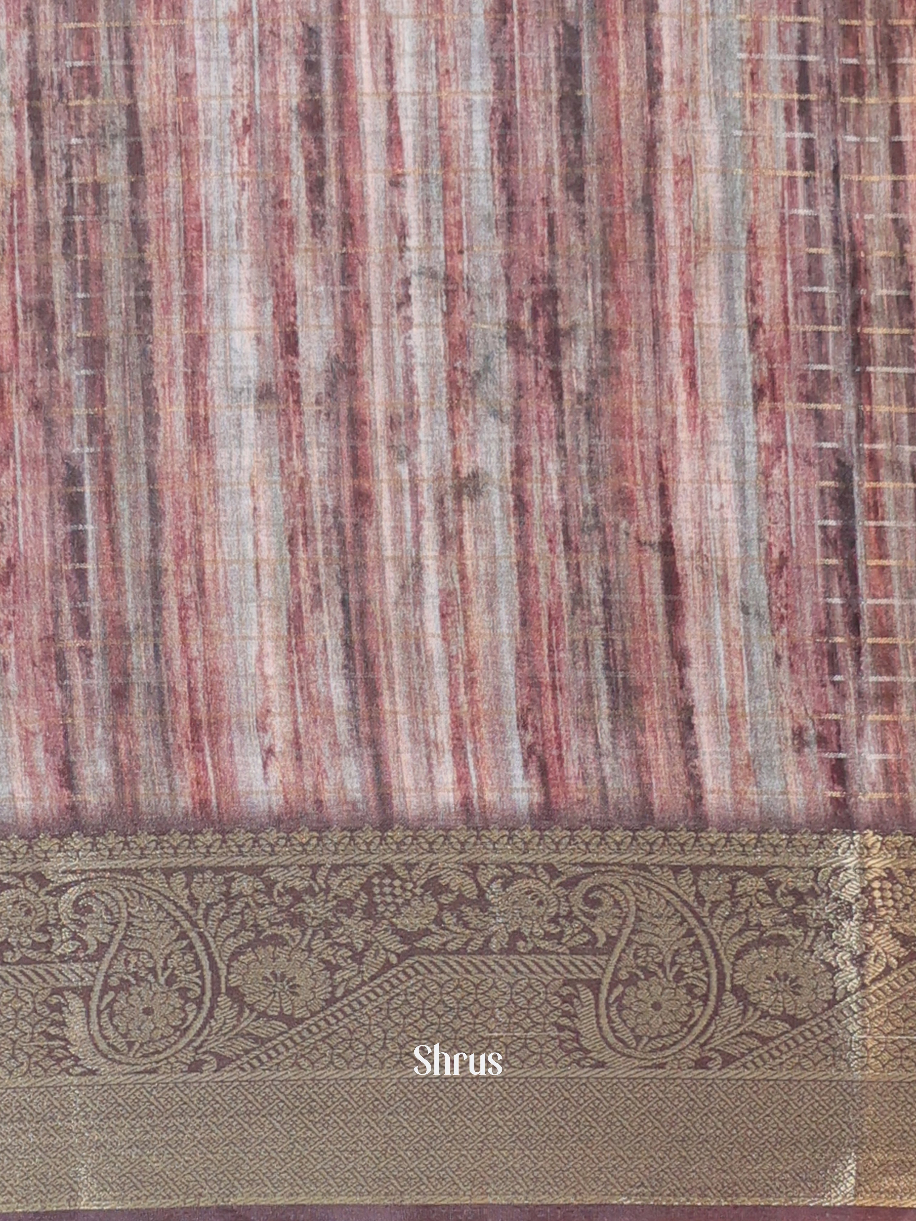 Purple - Semi Chanderi Saree - Shop on Shrus.com