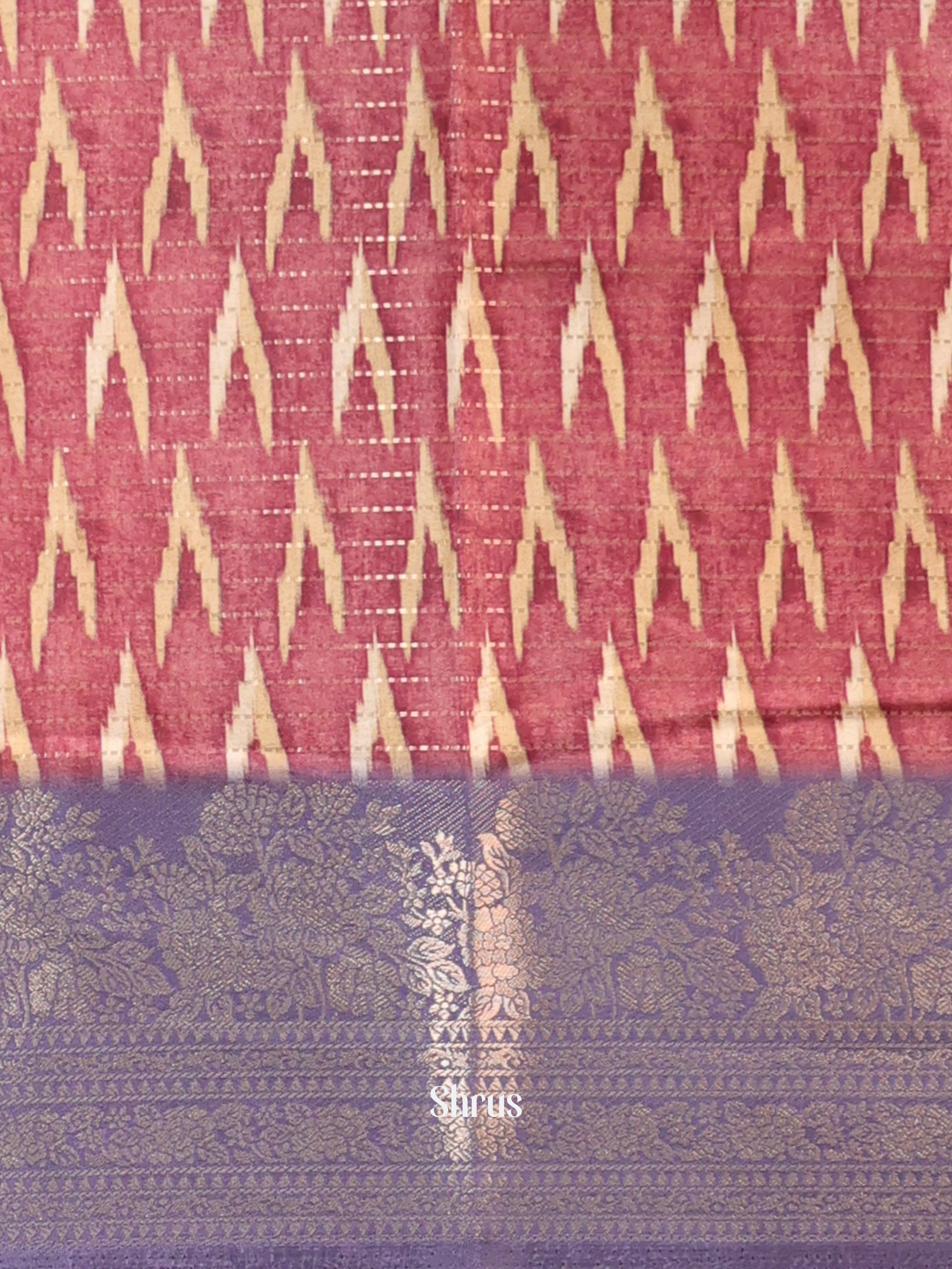 Grey - Semi Chanderi Saree - Shop on Shrus.com