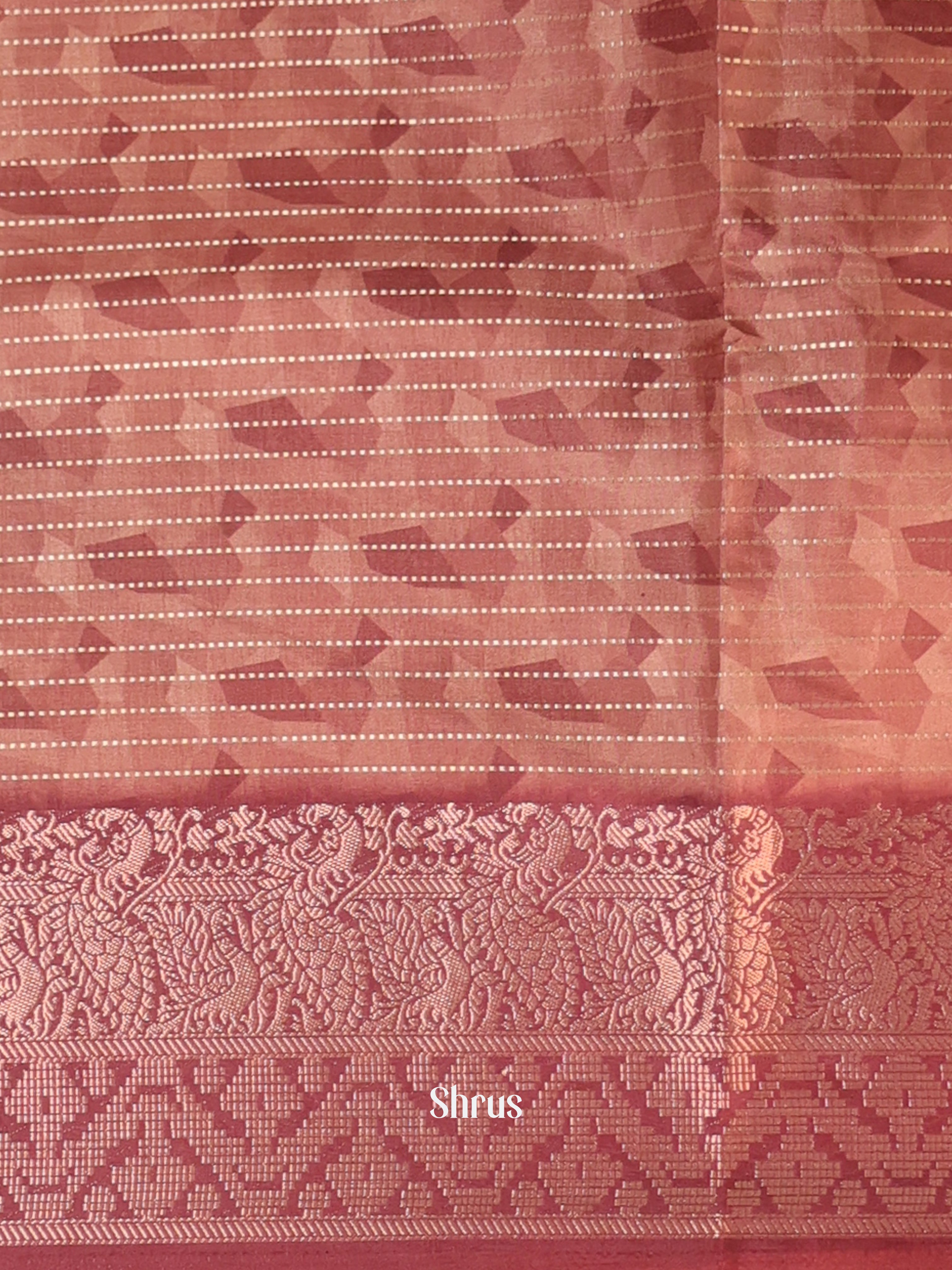 Onion Peel - Semi Chanderi Saree - Shop on Shrus.com