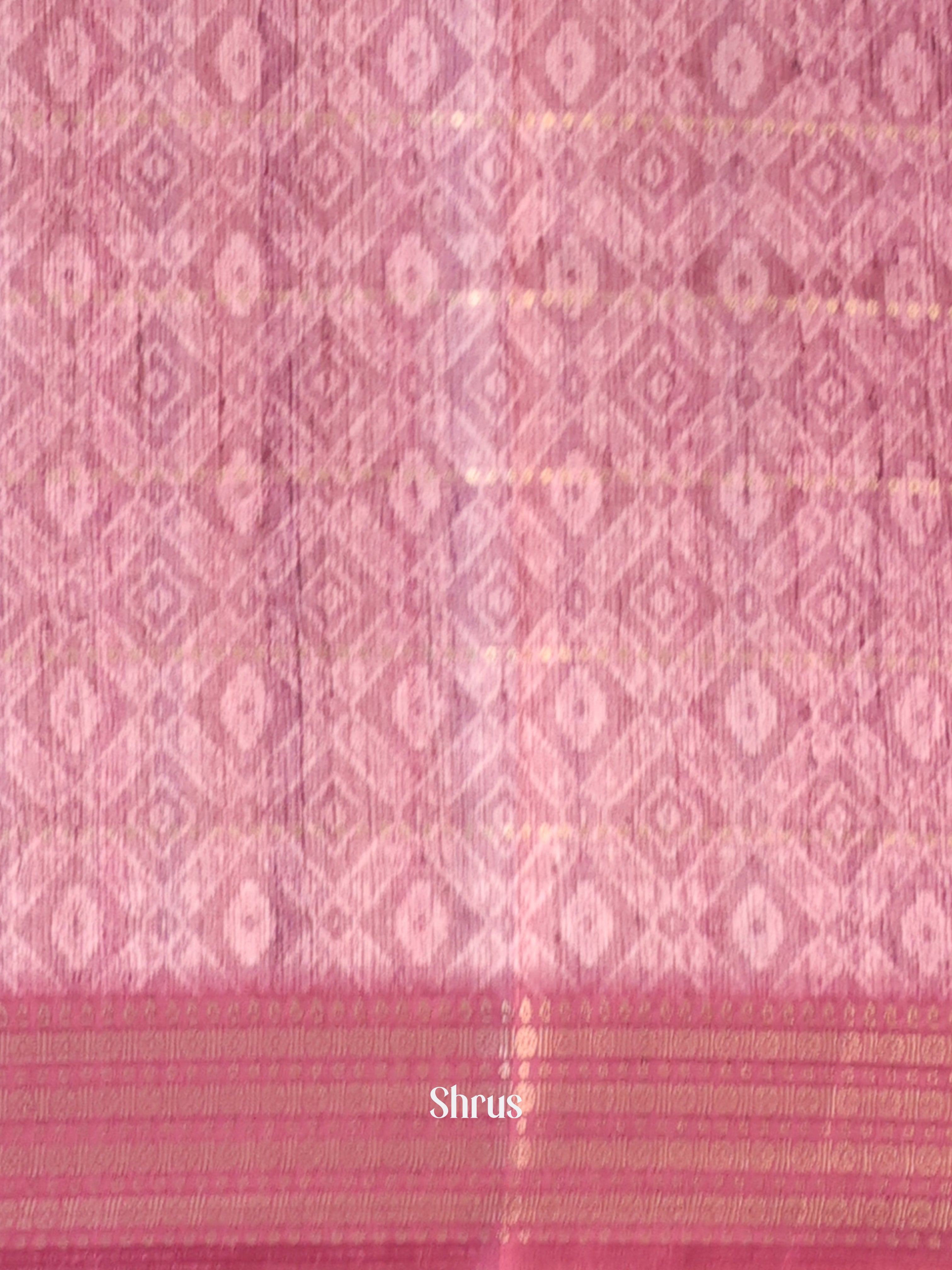 Purple - Semi Chanderi Saree - Shop on Shrus.com