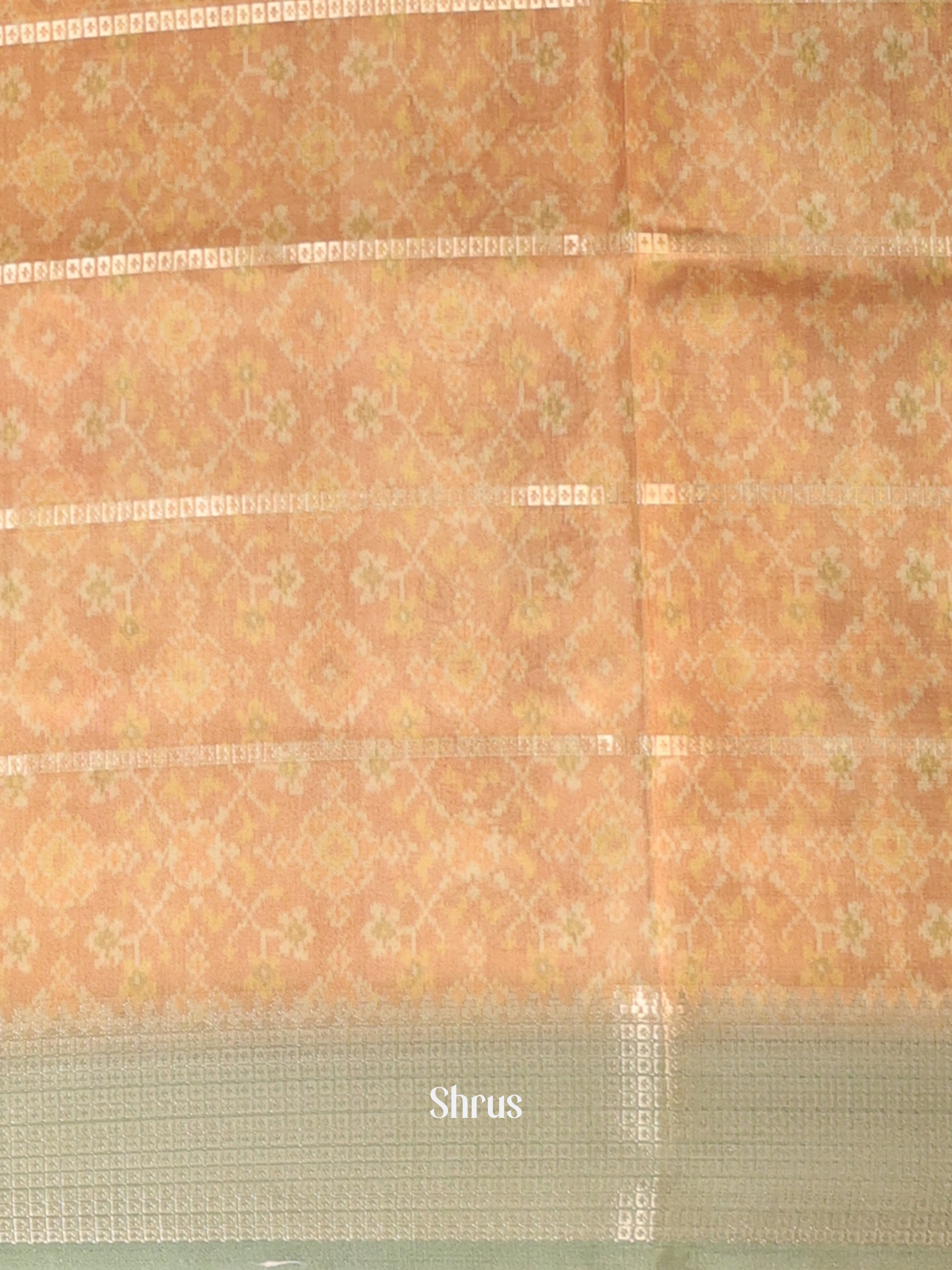 Pink & Brown - Semi Chanderi Saree - Shop on Shrus.com