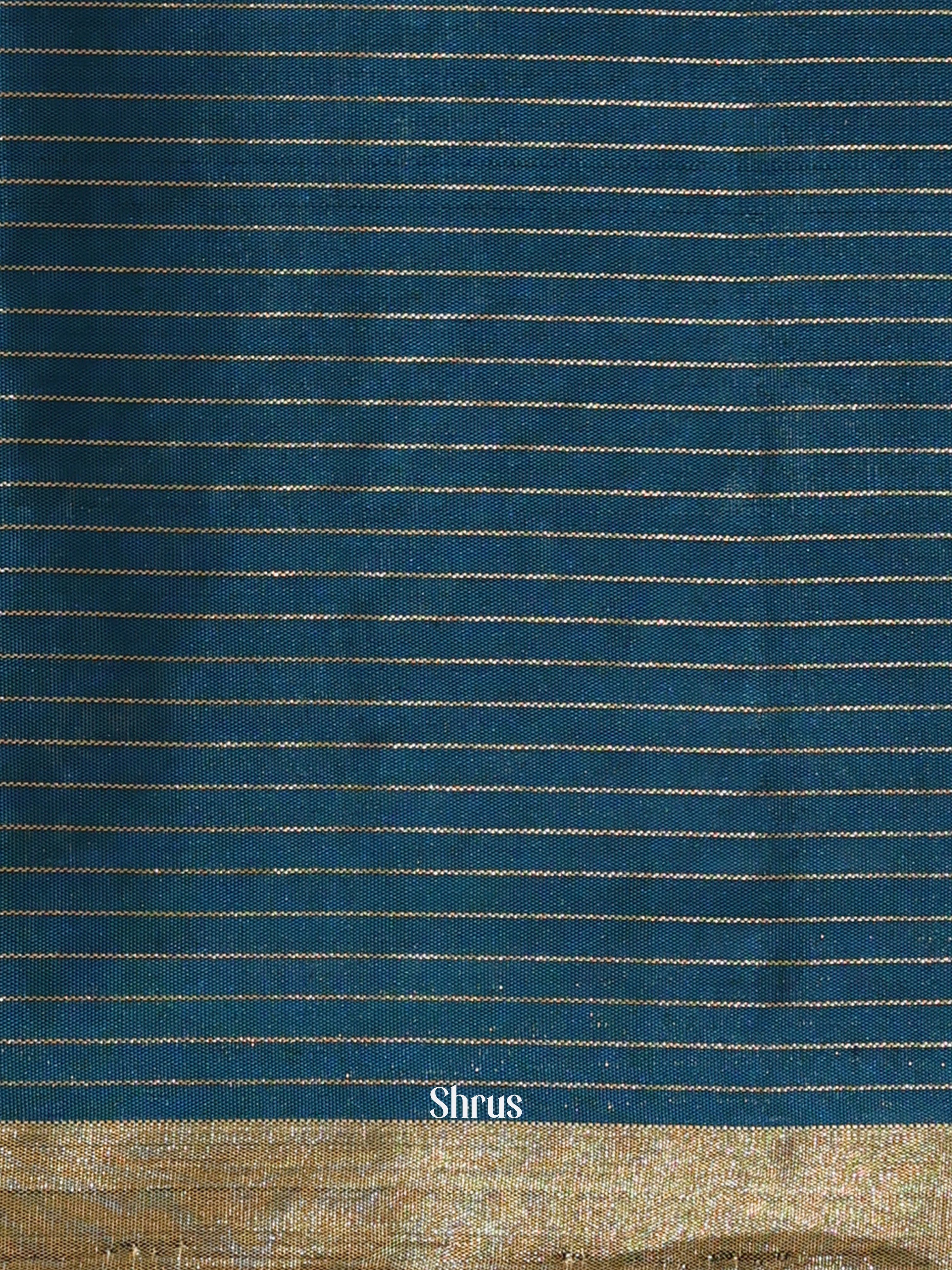 Maroon & Blue - Soft Silk Saree - Shop on Shrus.com