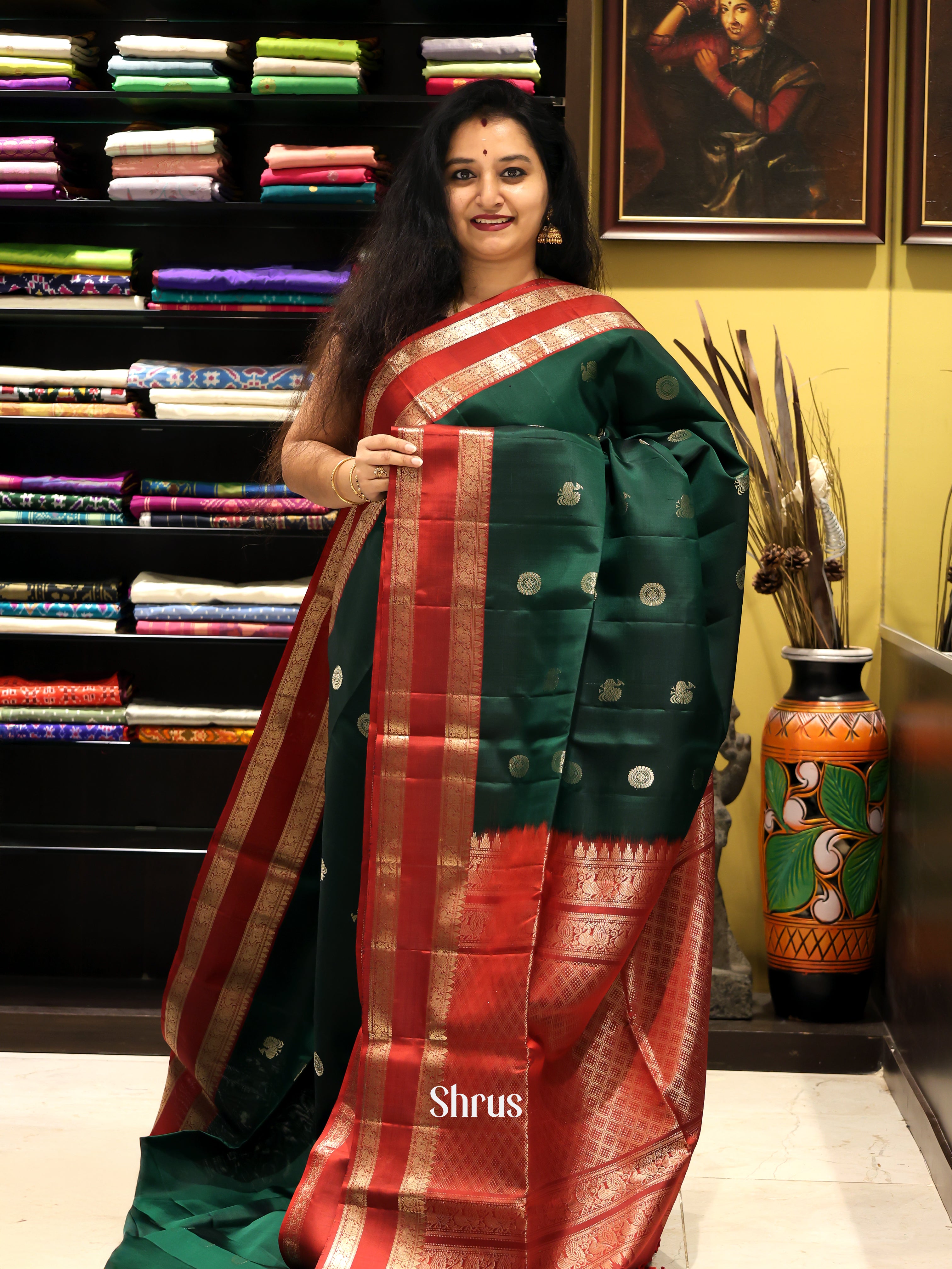 CJS09474 - Soft Silk Saree - Shop on Shrus.com