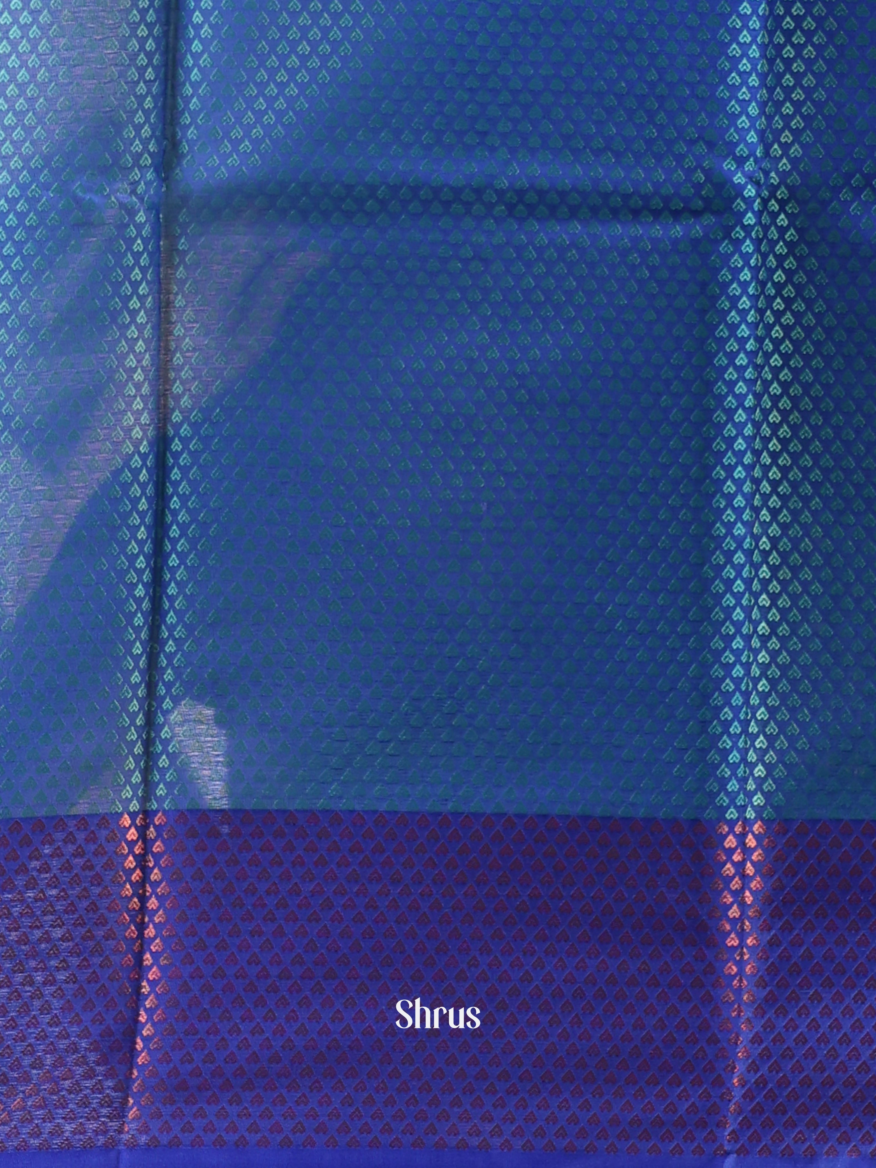 Teal & Blue - Tanchoi Saree - Shop on Shrus.com