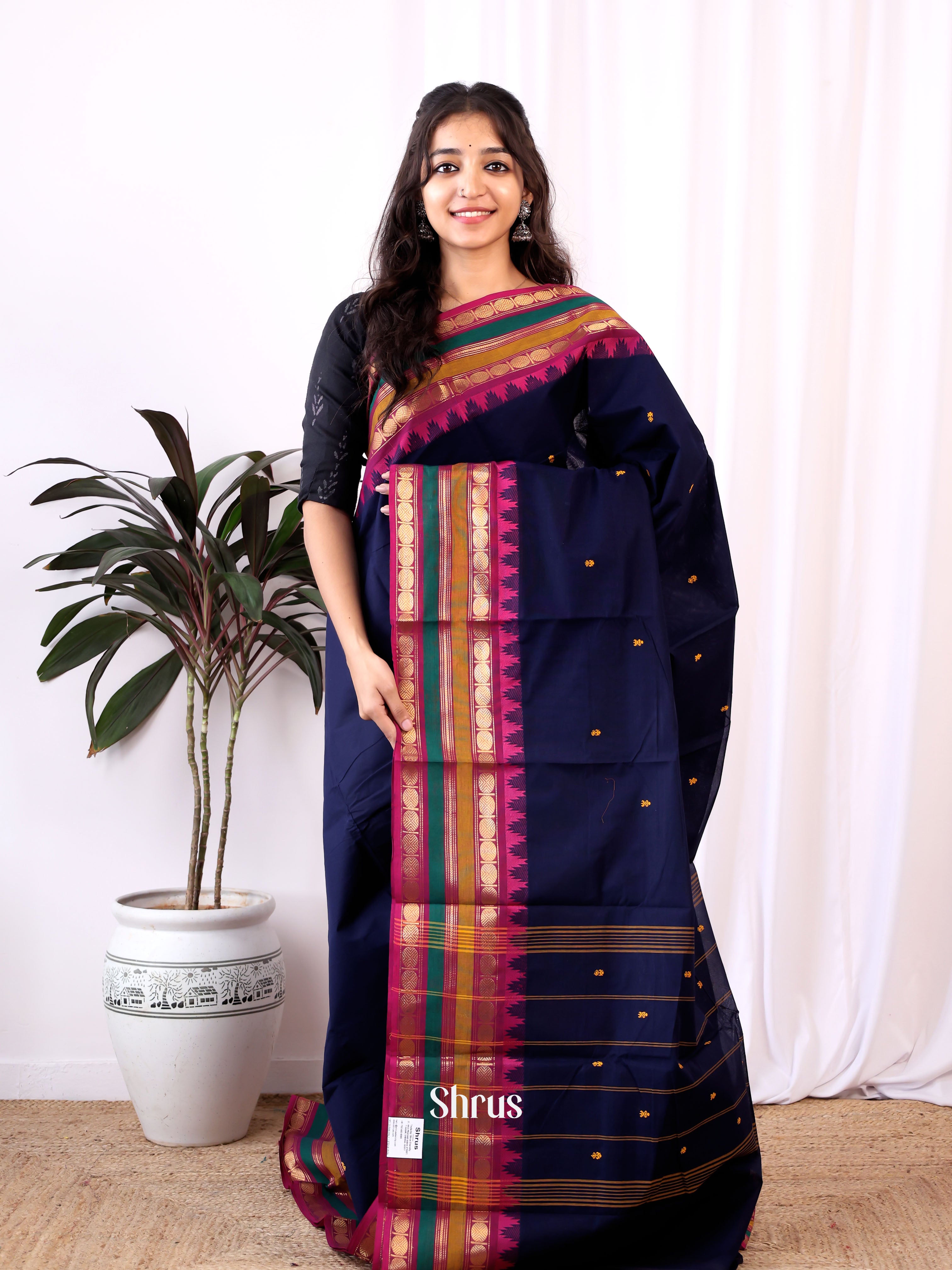 CJS09623 - Chettinad Cotton Saree - Shop on Shrus.com