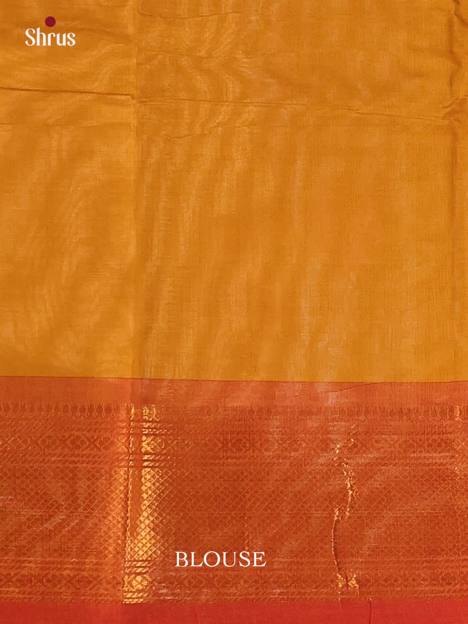 Dark Mustard & Red- Chettinad Cotton Saree - Shop on Shrus.com