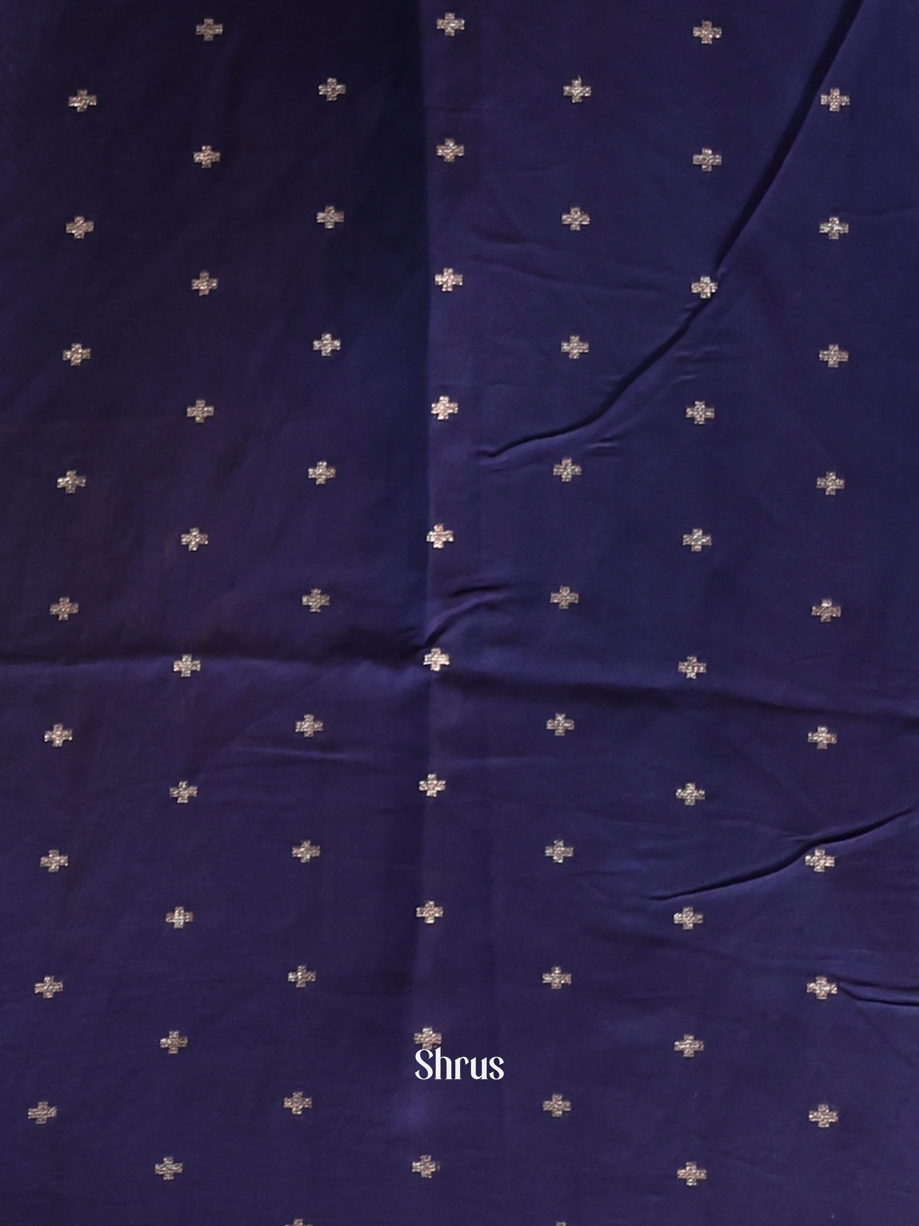 Blue - Semi Dola silk Saree - Shop on Shrus.com