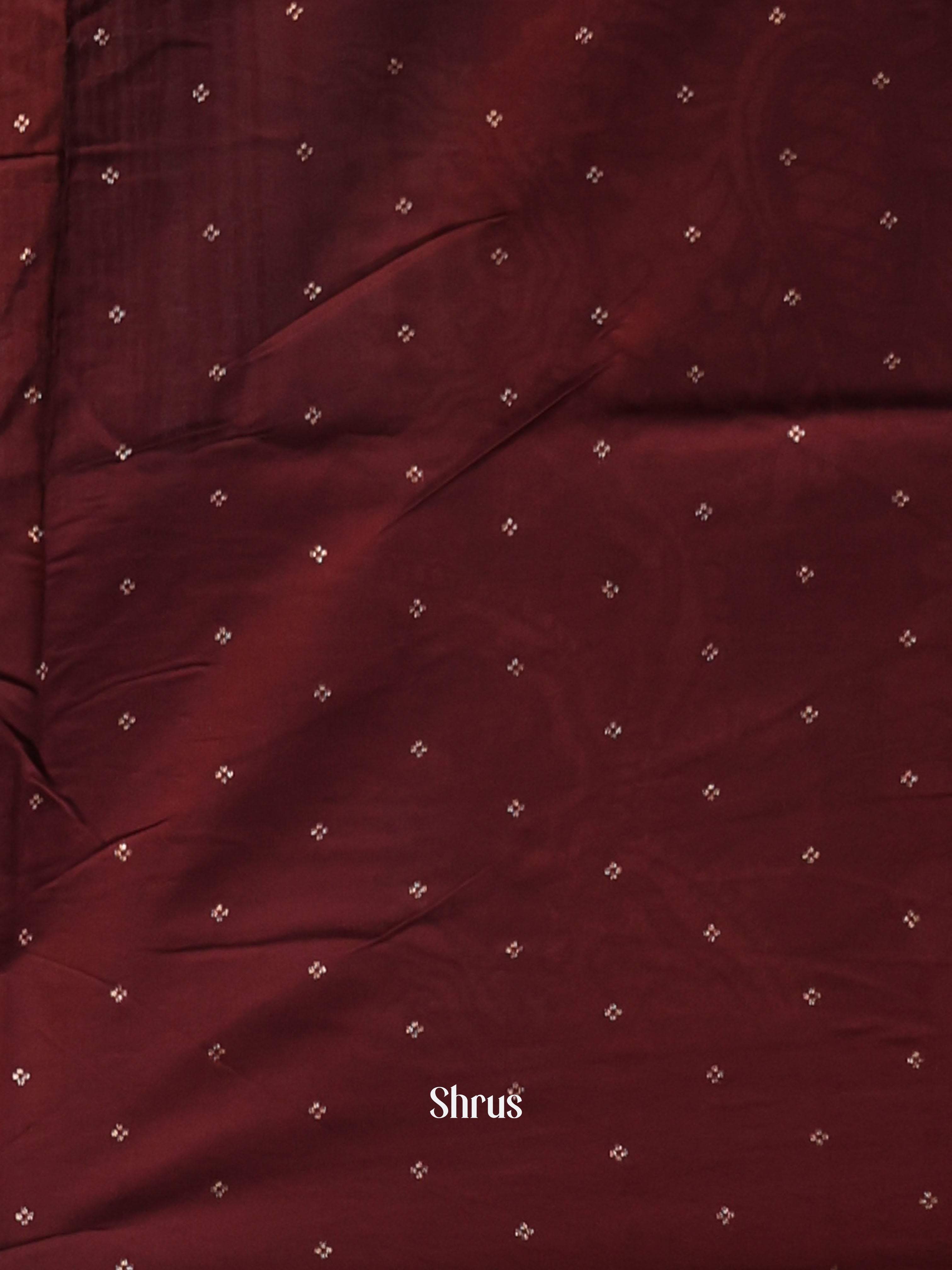 Blue & Maroon - Semi Dola silk Saree - Shop on Shrus.com