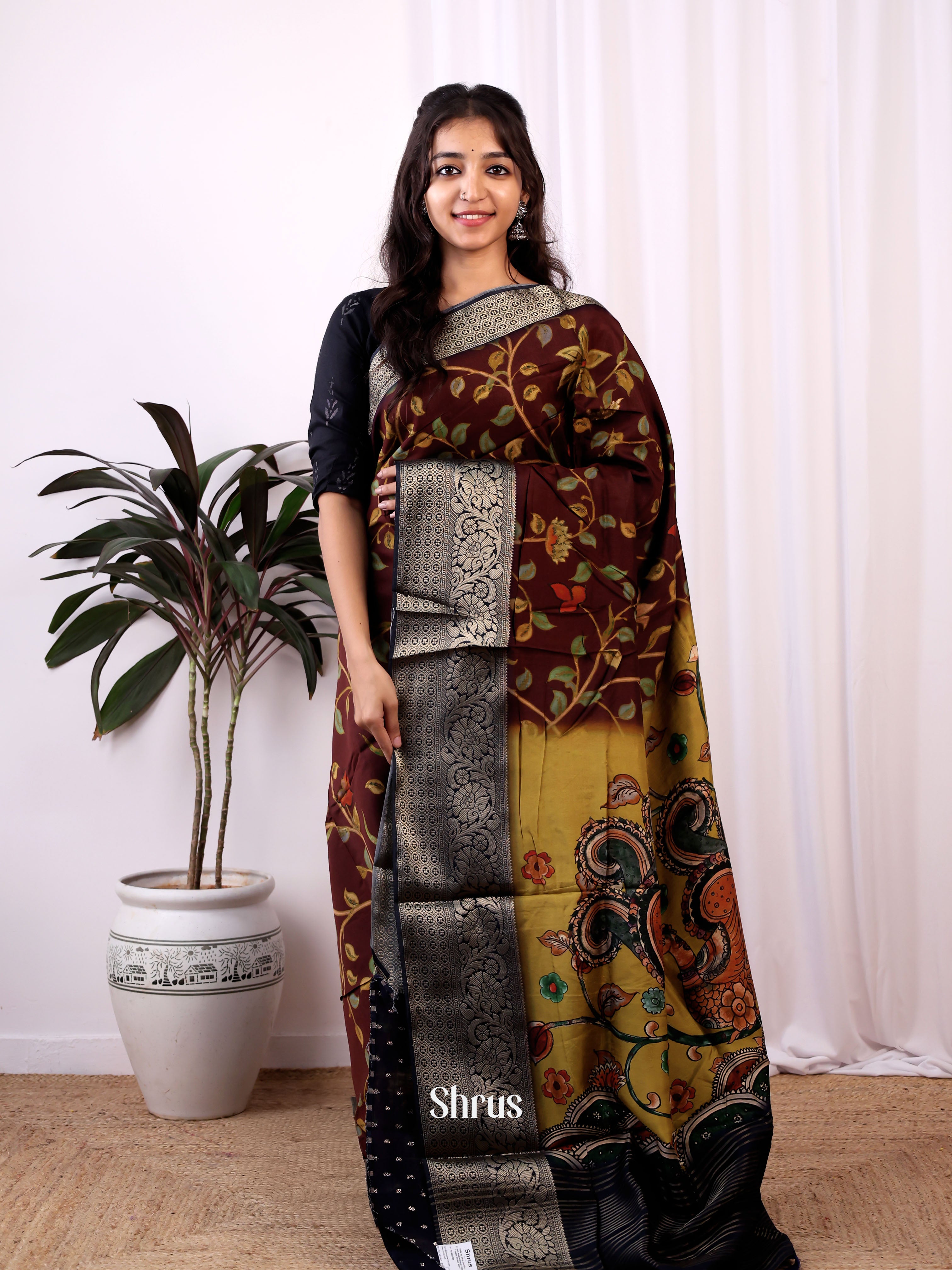 CJS09699 - Semi Dola silk Saree - Shop on Shrus.com