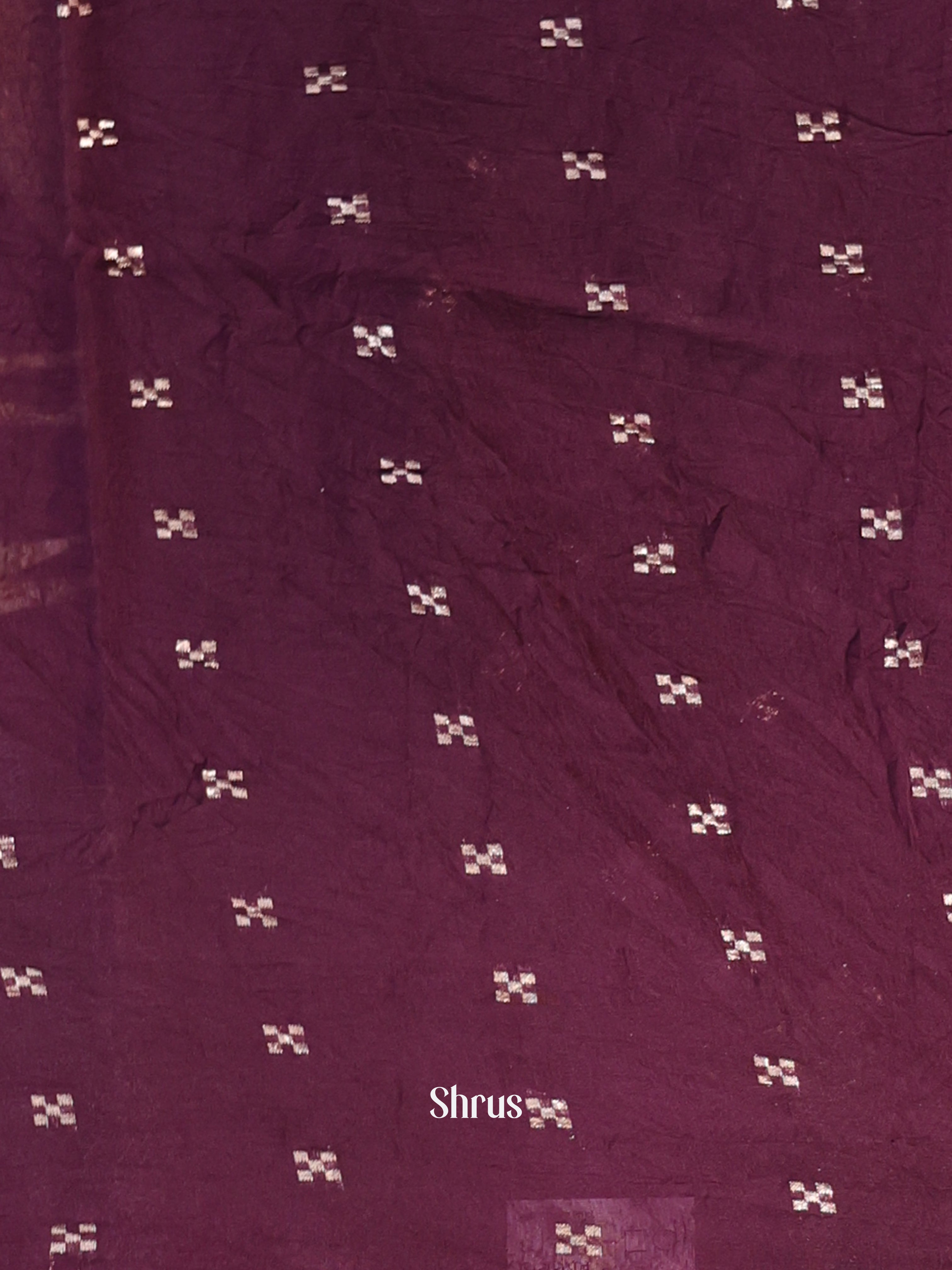 Purple - Semi Dola silk Saree - Shop on Shrus.com