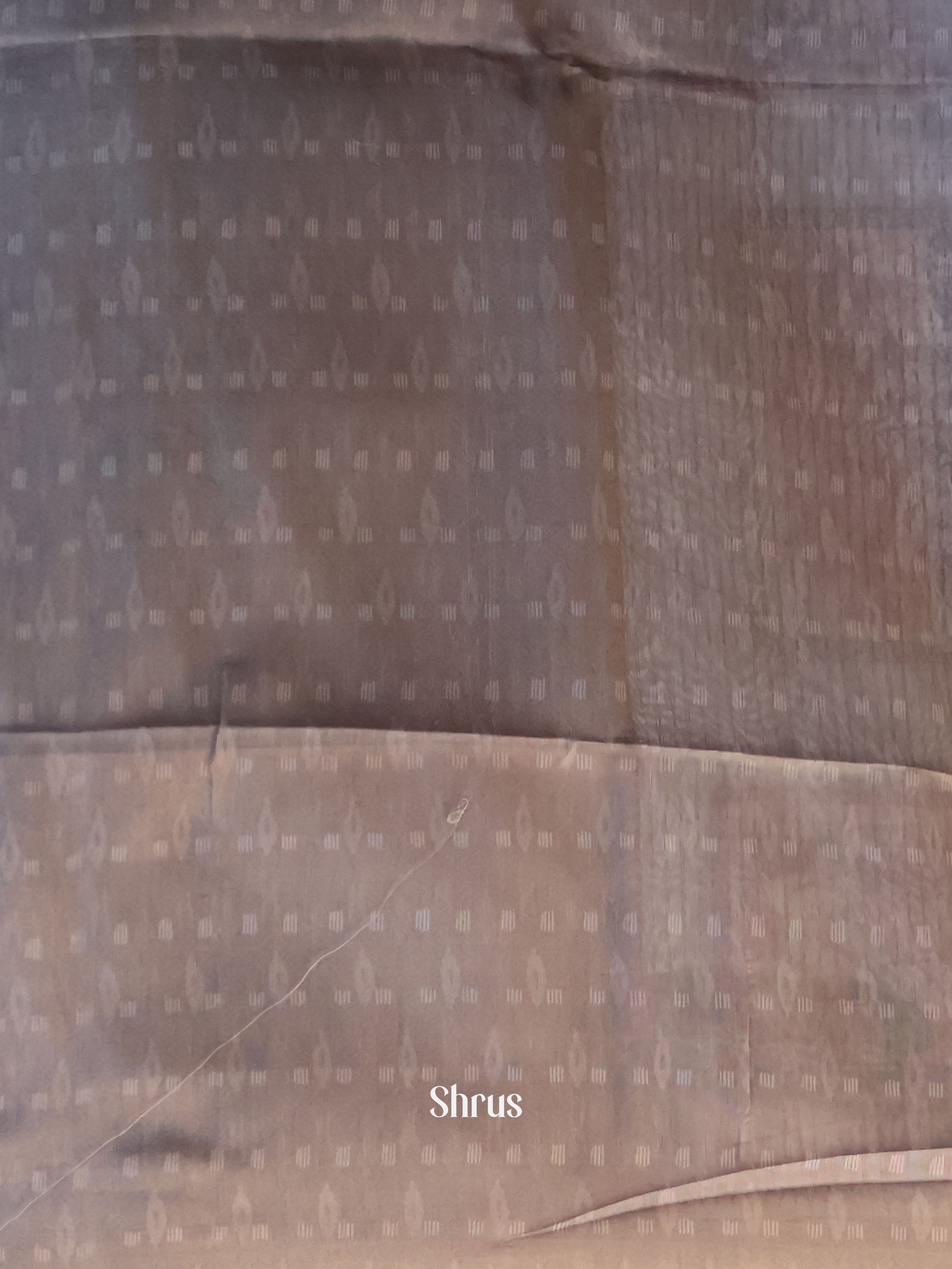 grey & Brown- Semi Jute Saree - Shop on Shrus.com