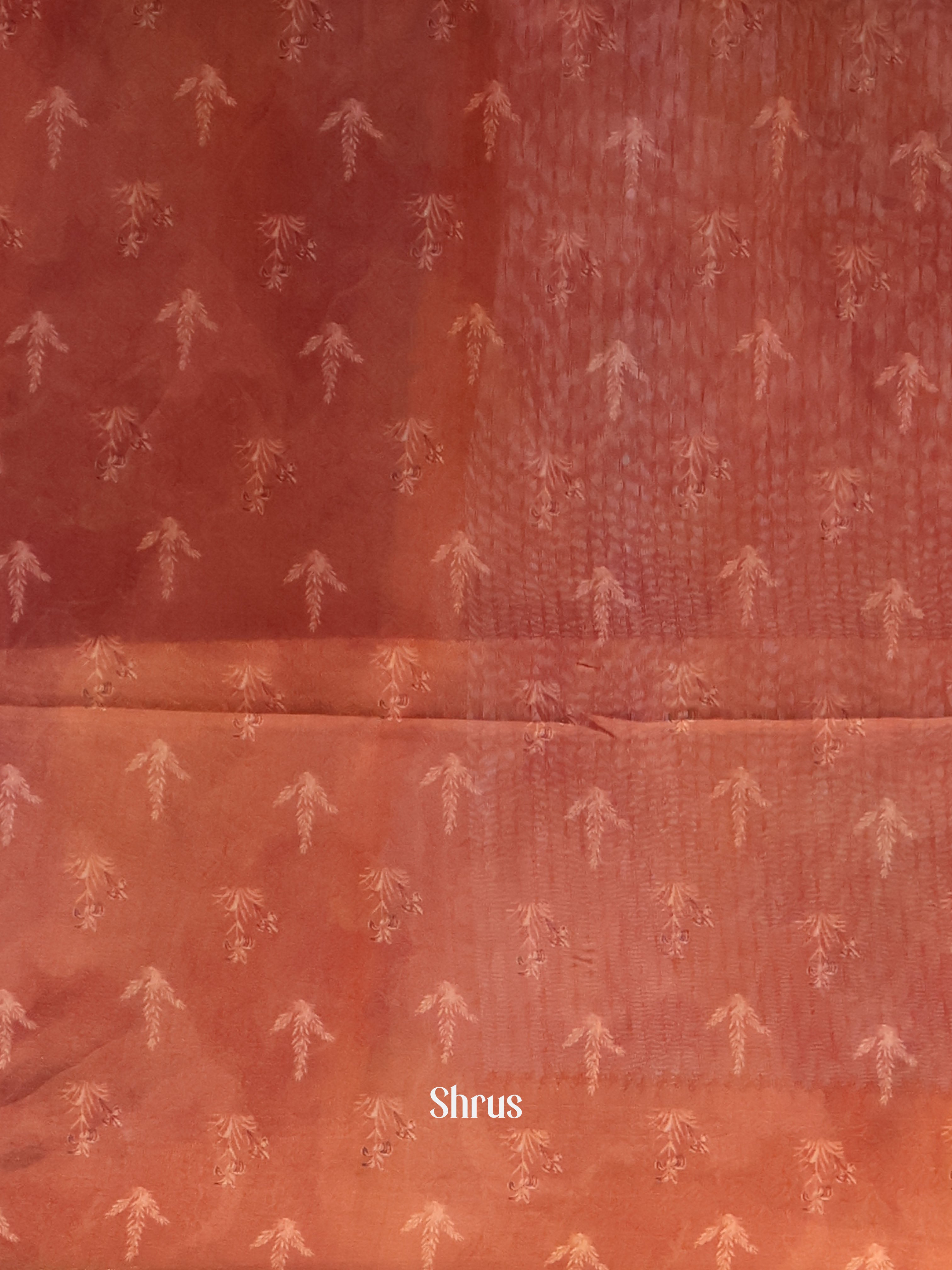 Brick & Brown - Semi Jute Saree - Shop on Shrus.com