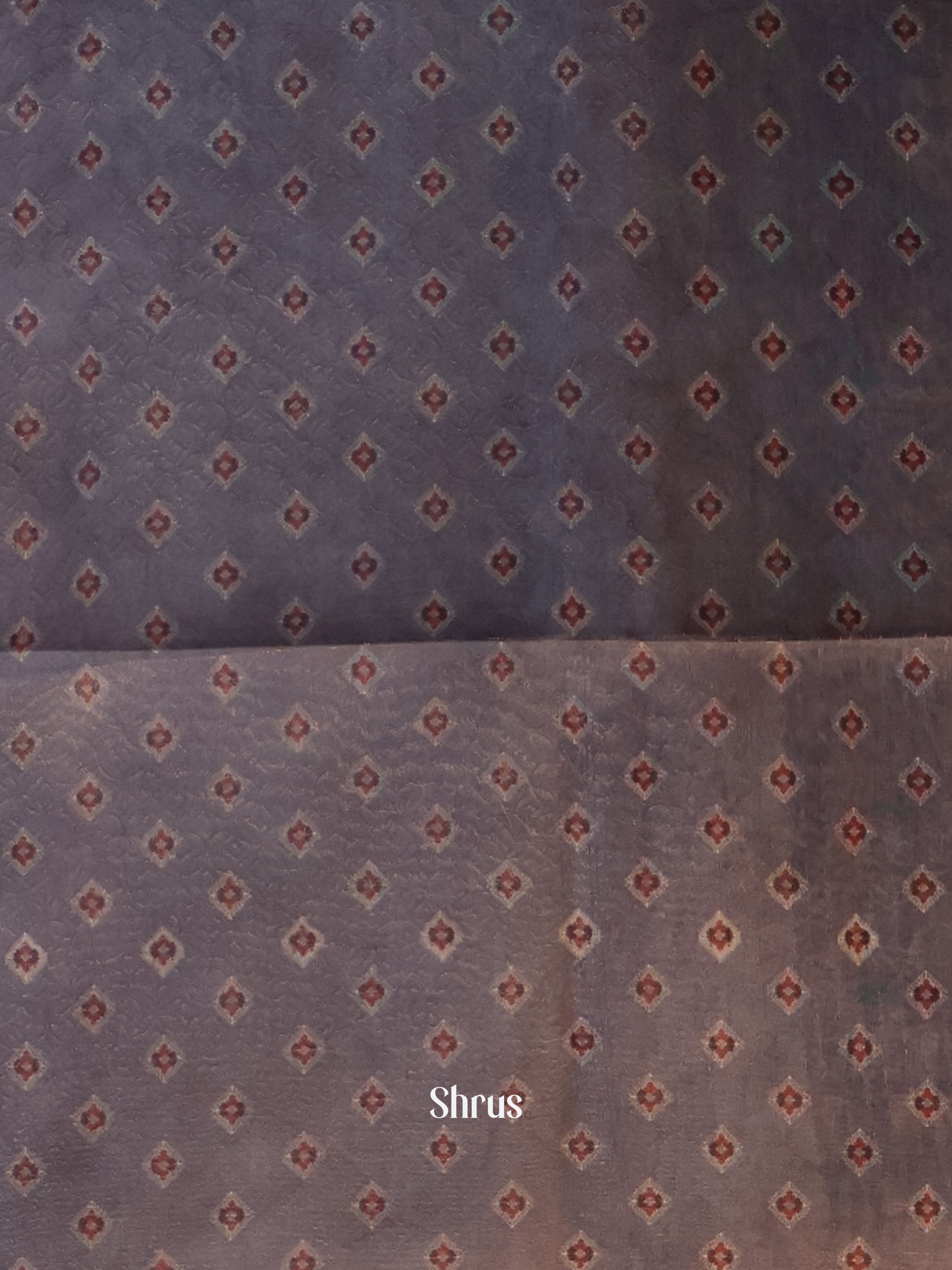 Grey& Brown - Semi Jute Saree - Shop on Shrus.com