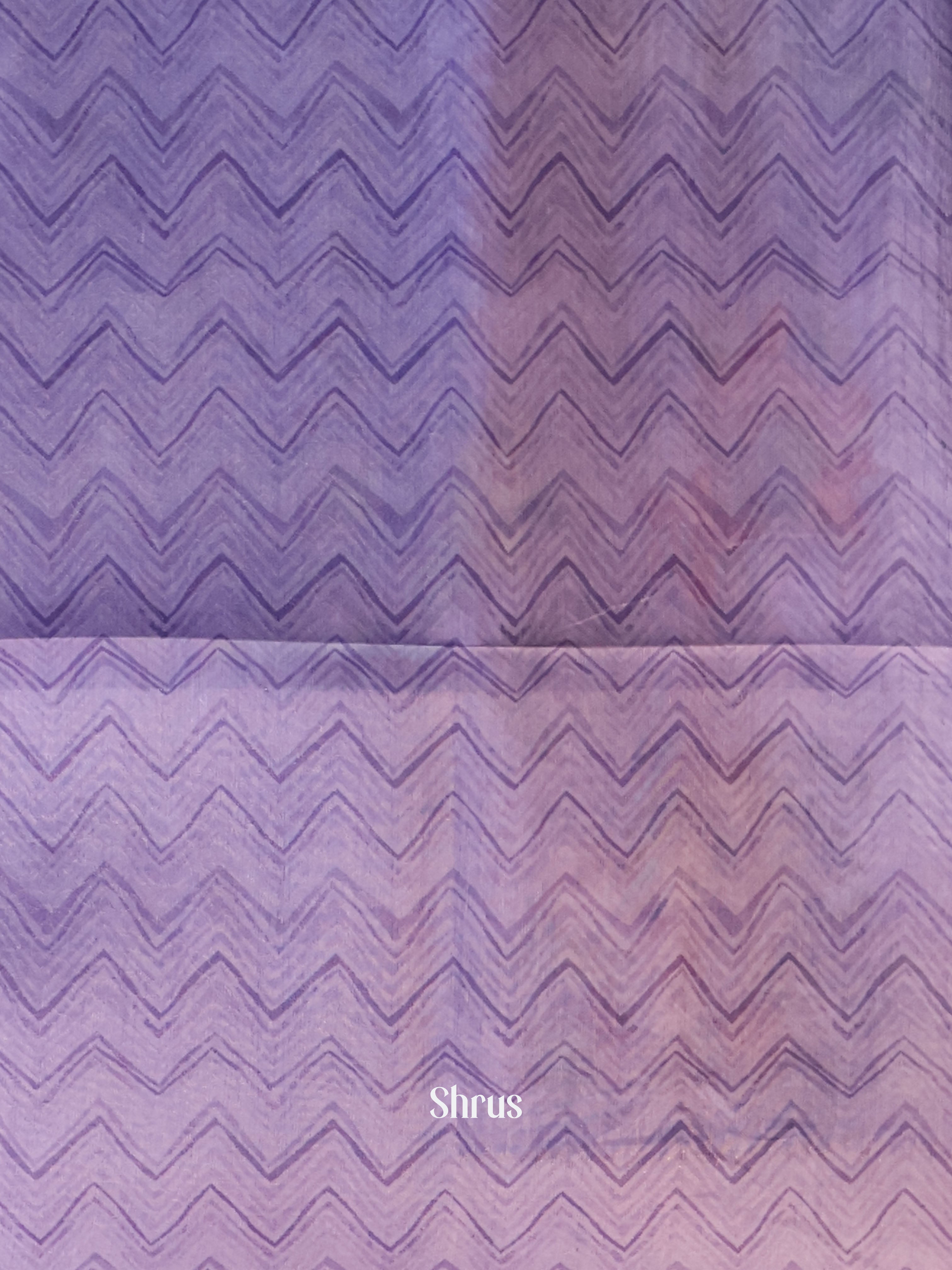 Lavender & Purple- Semi Jute Saree - Shop on Shrus.com