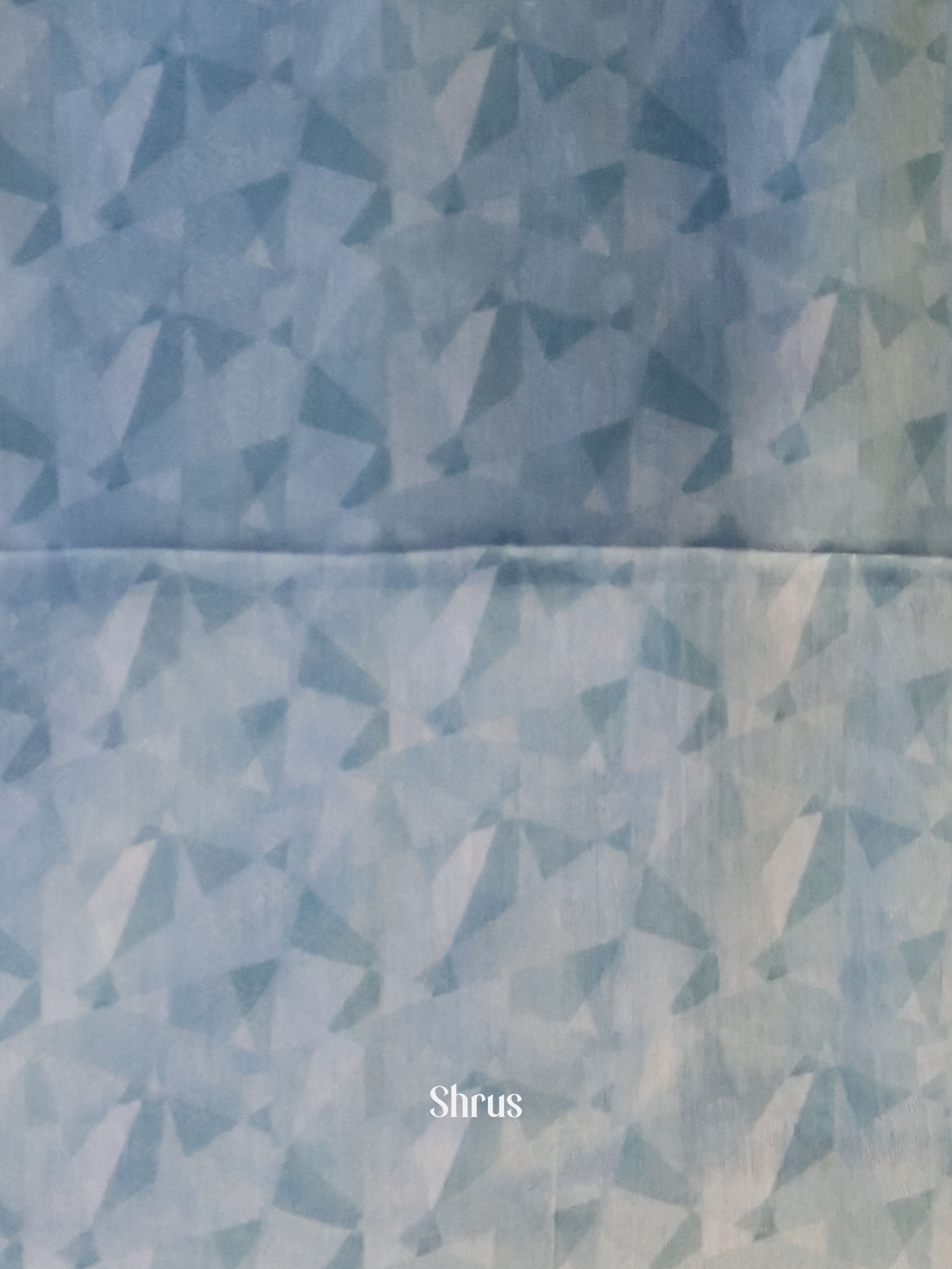 Lite & Dark Blue - Semi Jute Saree - Shop on Shrus.com