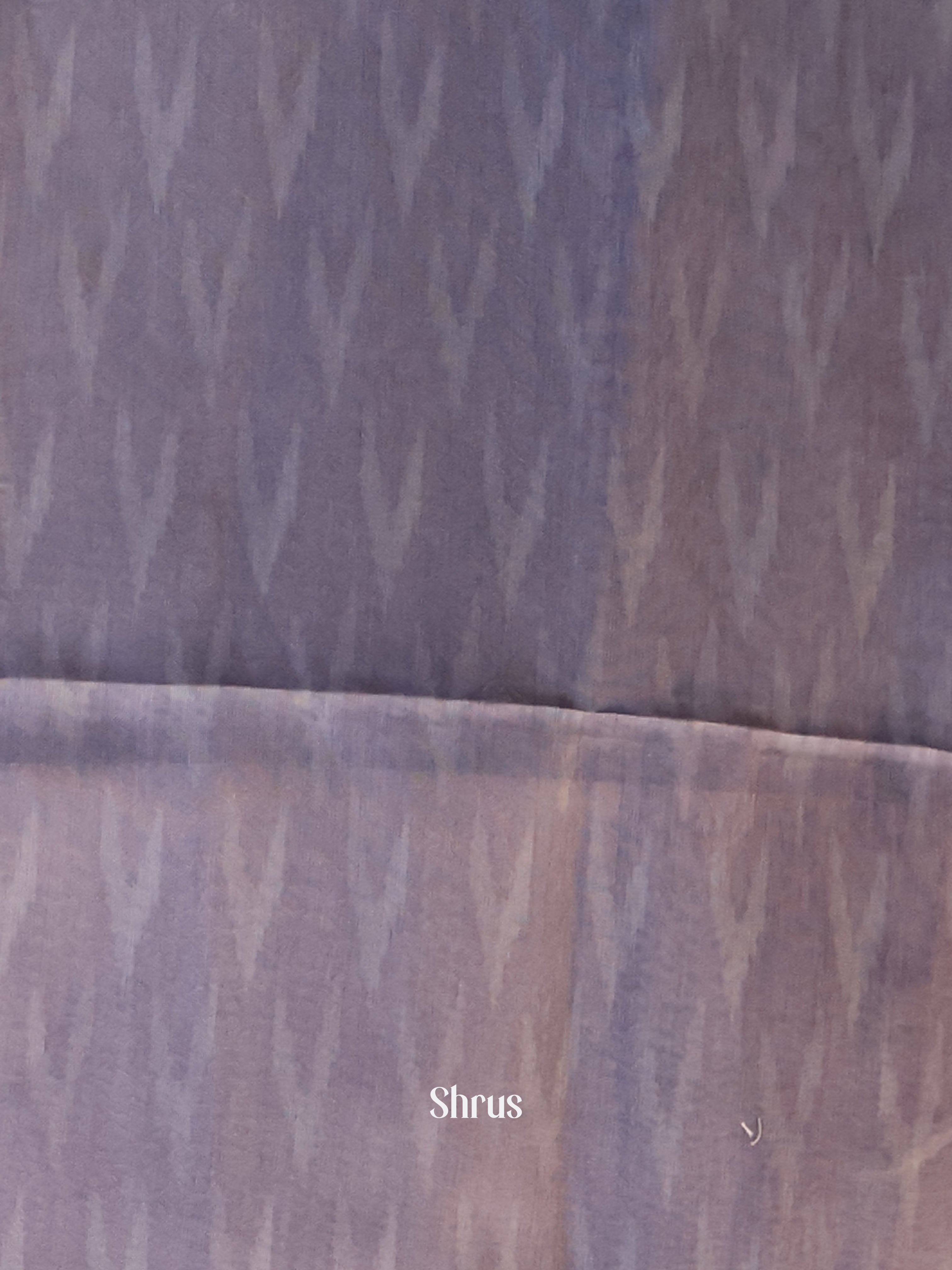 Blue & Grey - Semi Jute Saree - Shop on Shrus.com