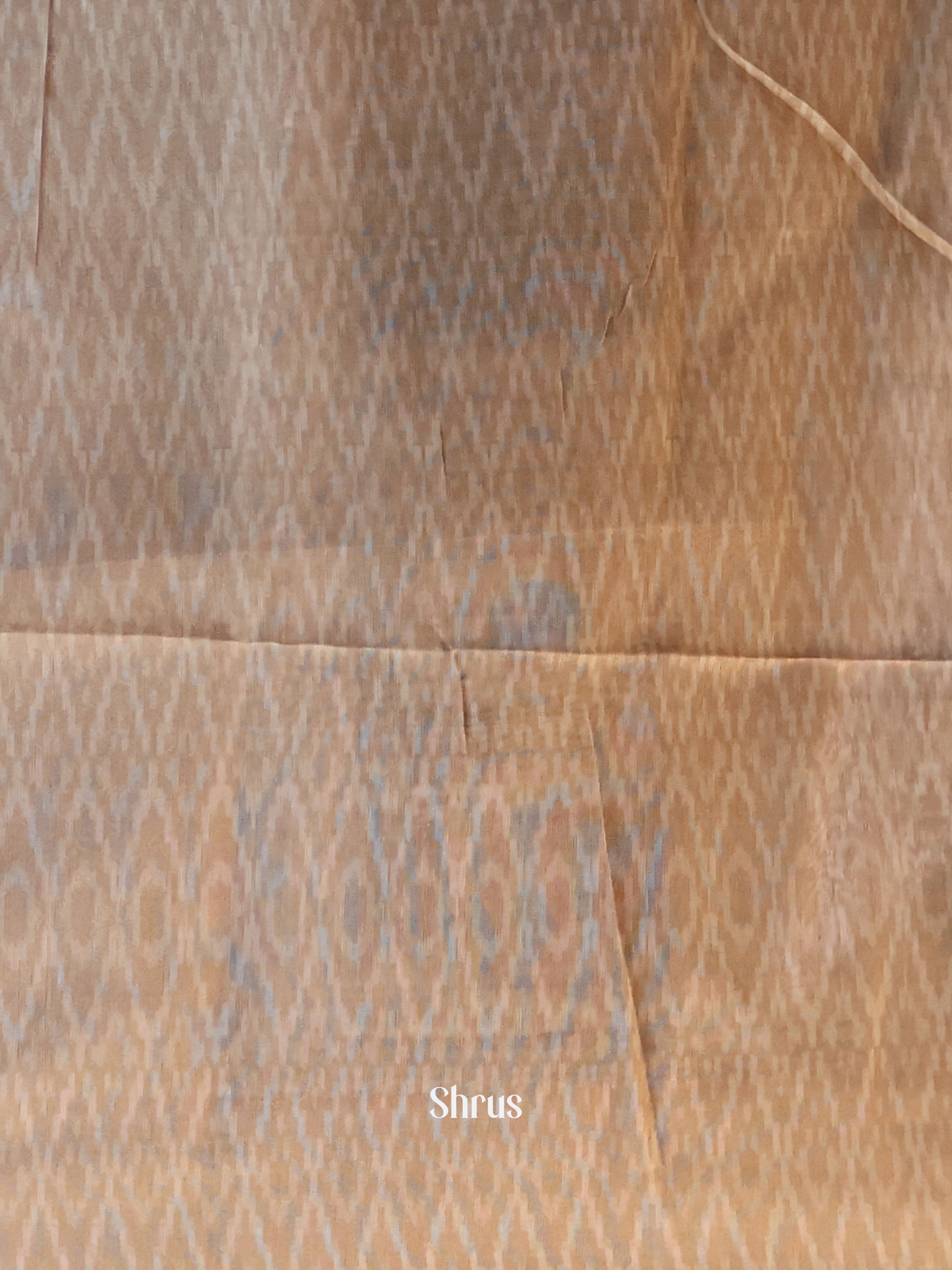 Beige & Brown- Semi Jute Saree - Shop on Shrus.com