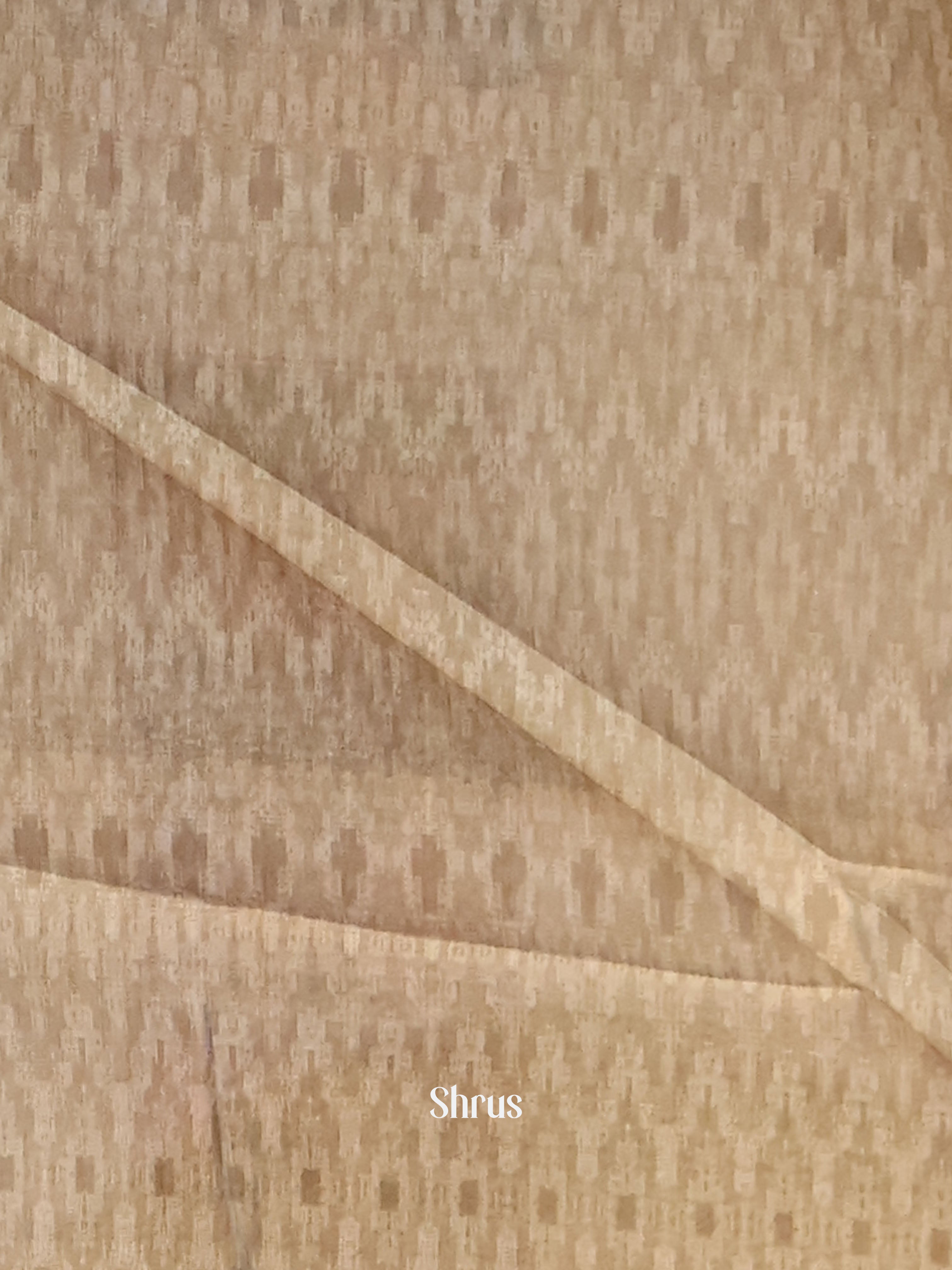 Lite Green & Green - Semi Jute Saree - Shop on Shrus.com