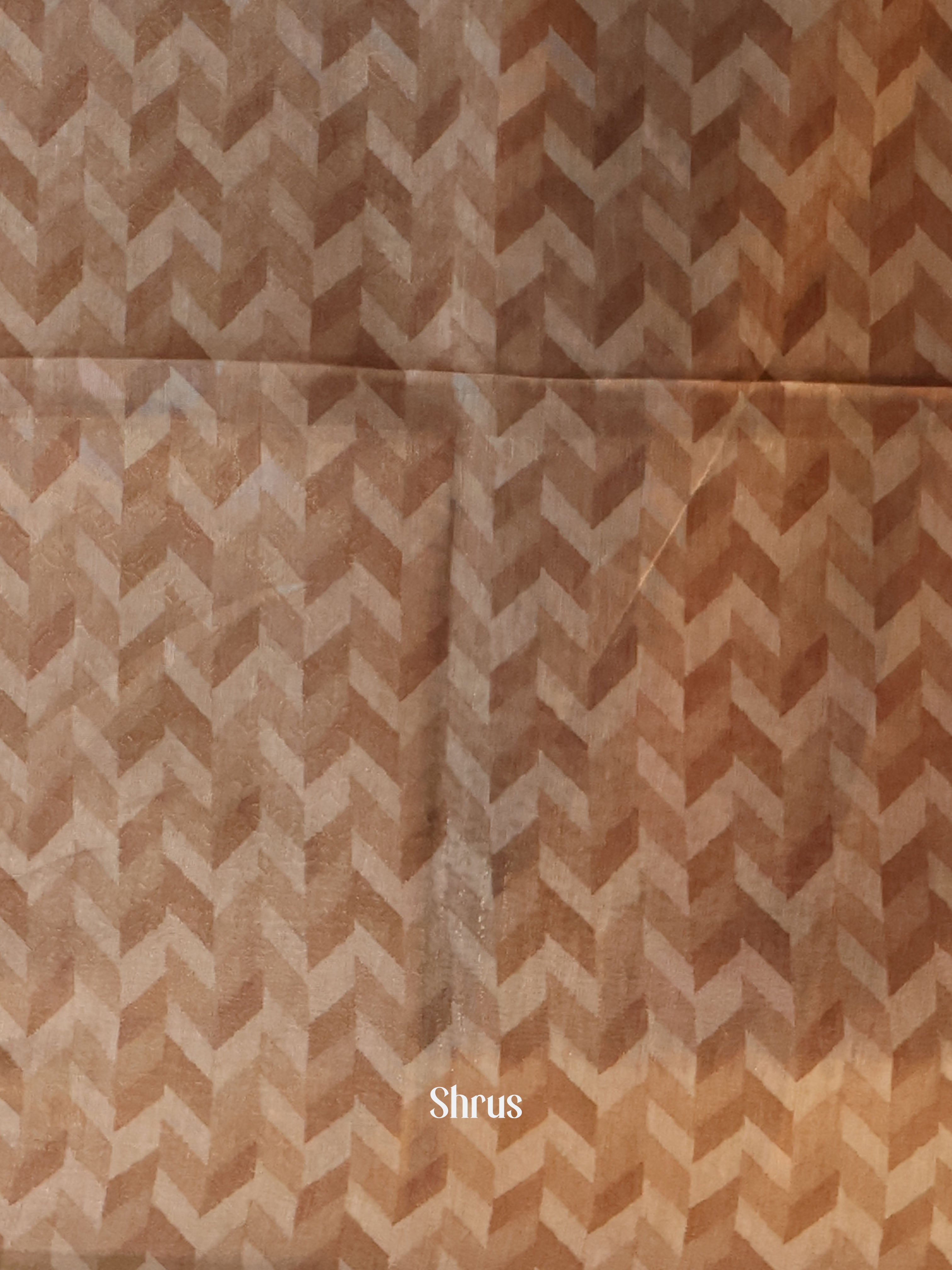 Lite Brown - Semi Jute Saree - Shop on Shrus.com