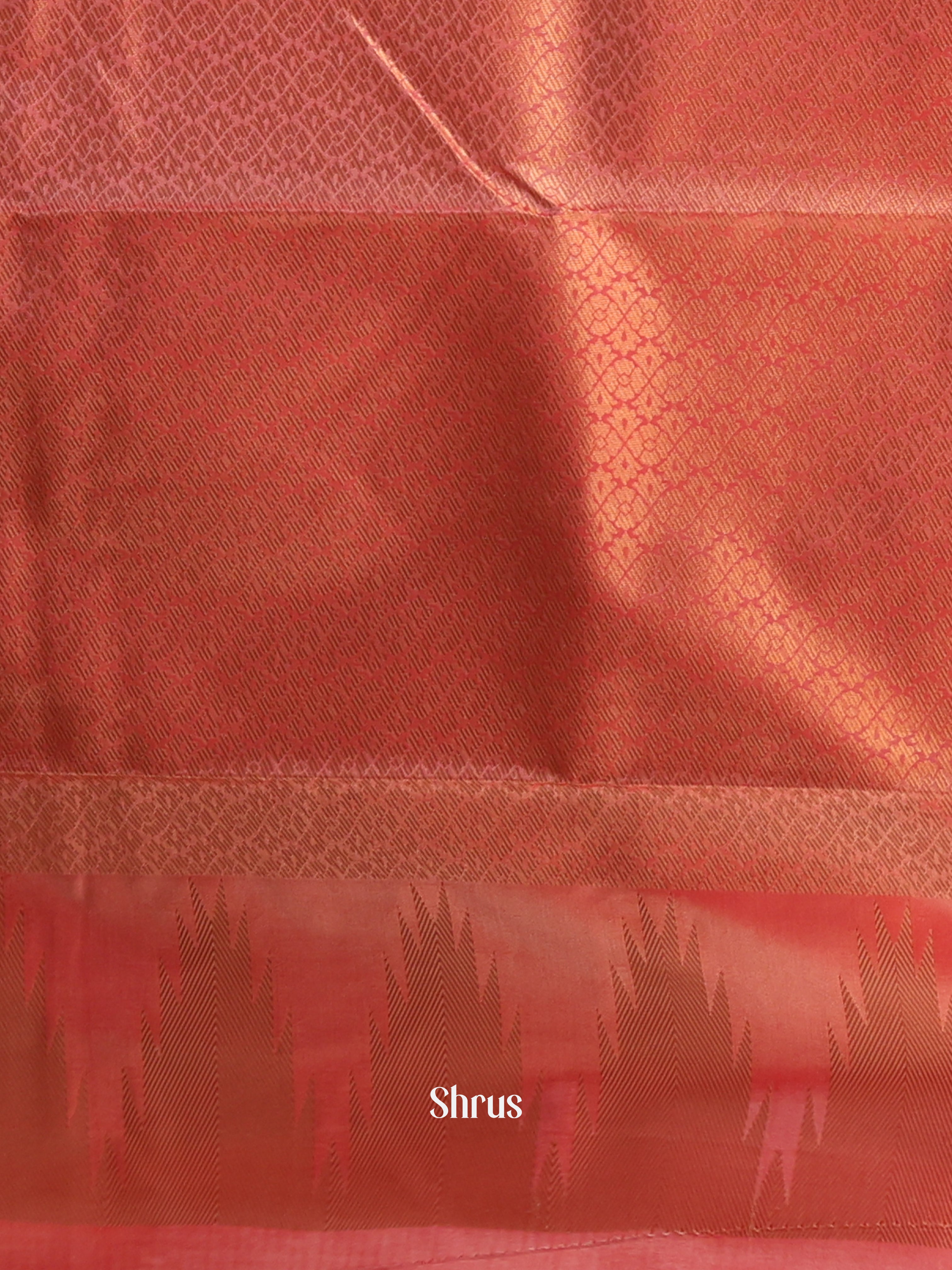 Green & Red - Semi Kanchipuram Saree - Shop on Shrus.com