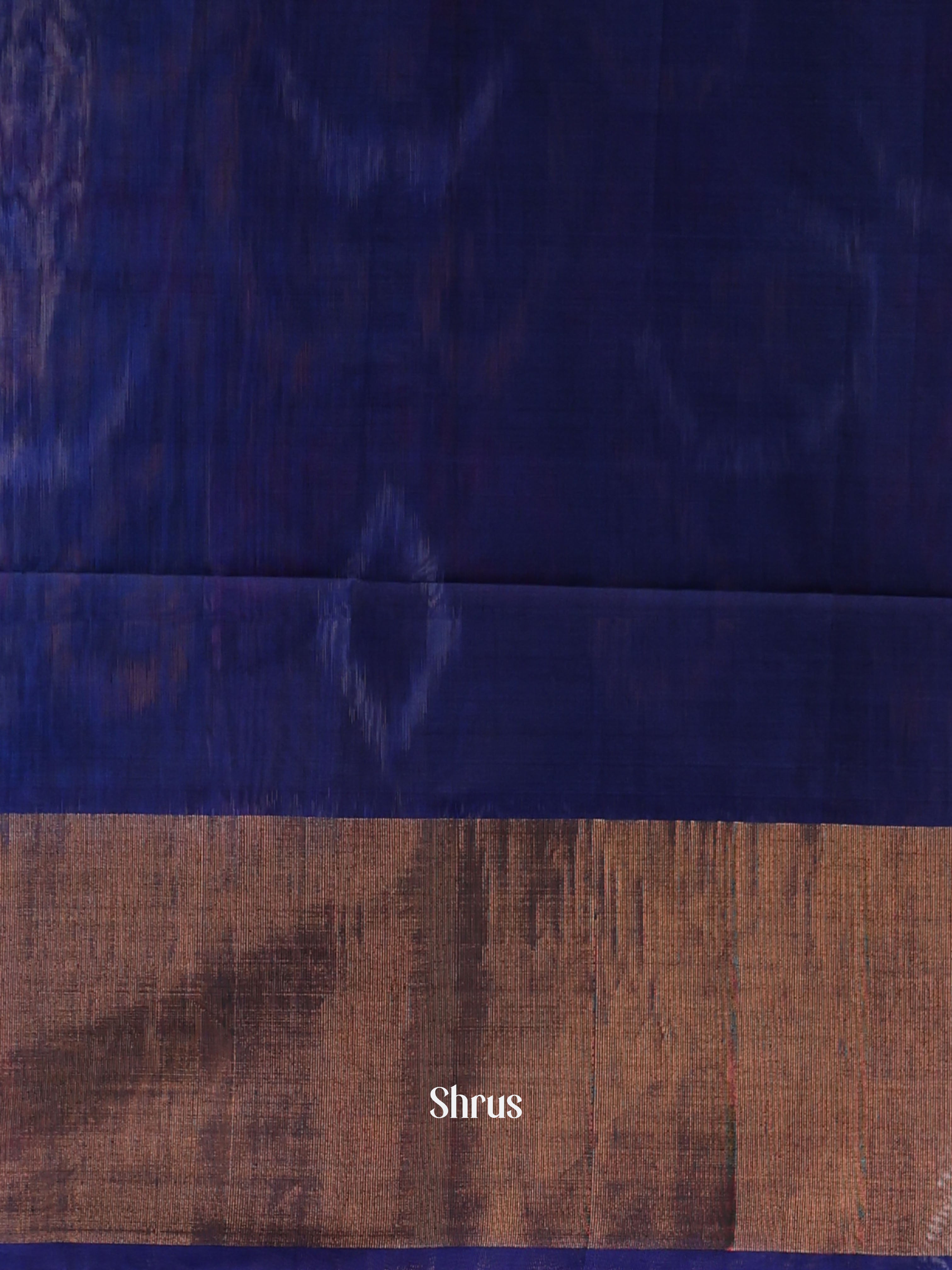 Brown & Blue - Pochampally sico Saree - Shop on Shrus.com