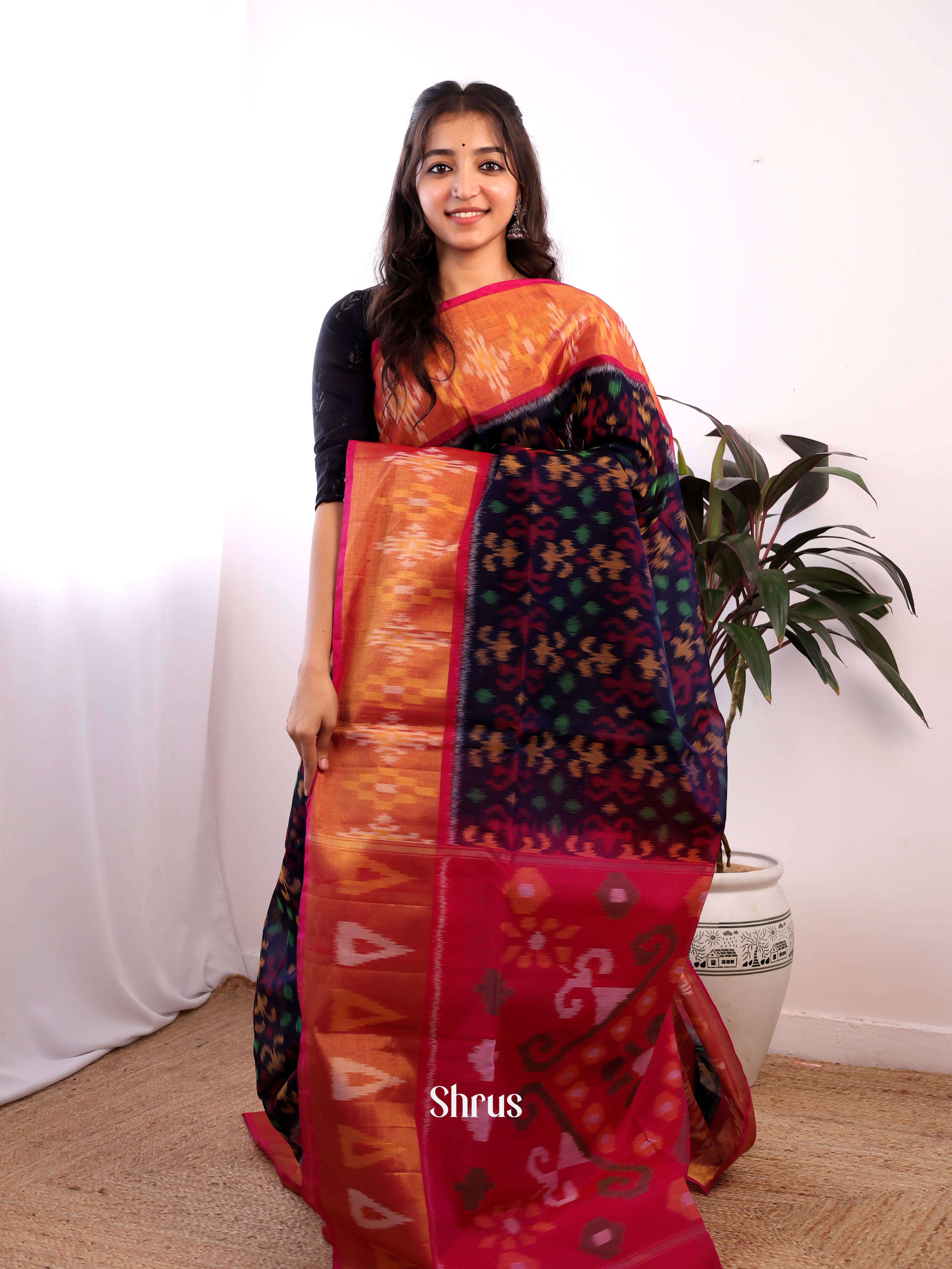 CJS09790 - Pochampally sico Saree - Shop on Shrus.com