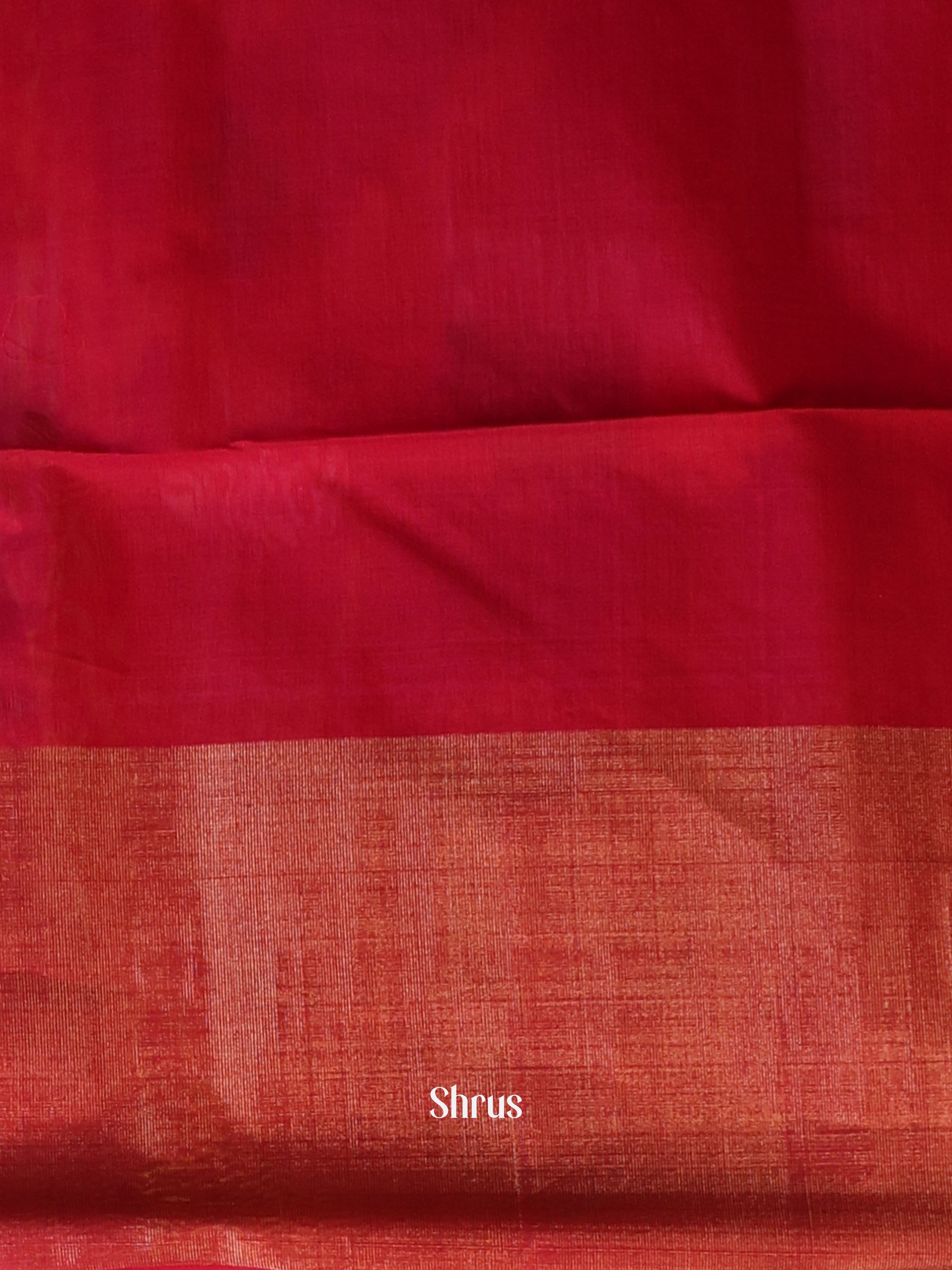 Blue & Red- Pochampally sico Saree - Shop on Shrus.com