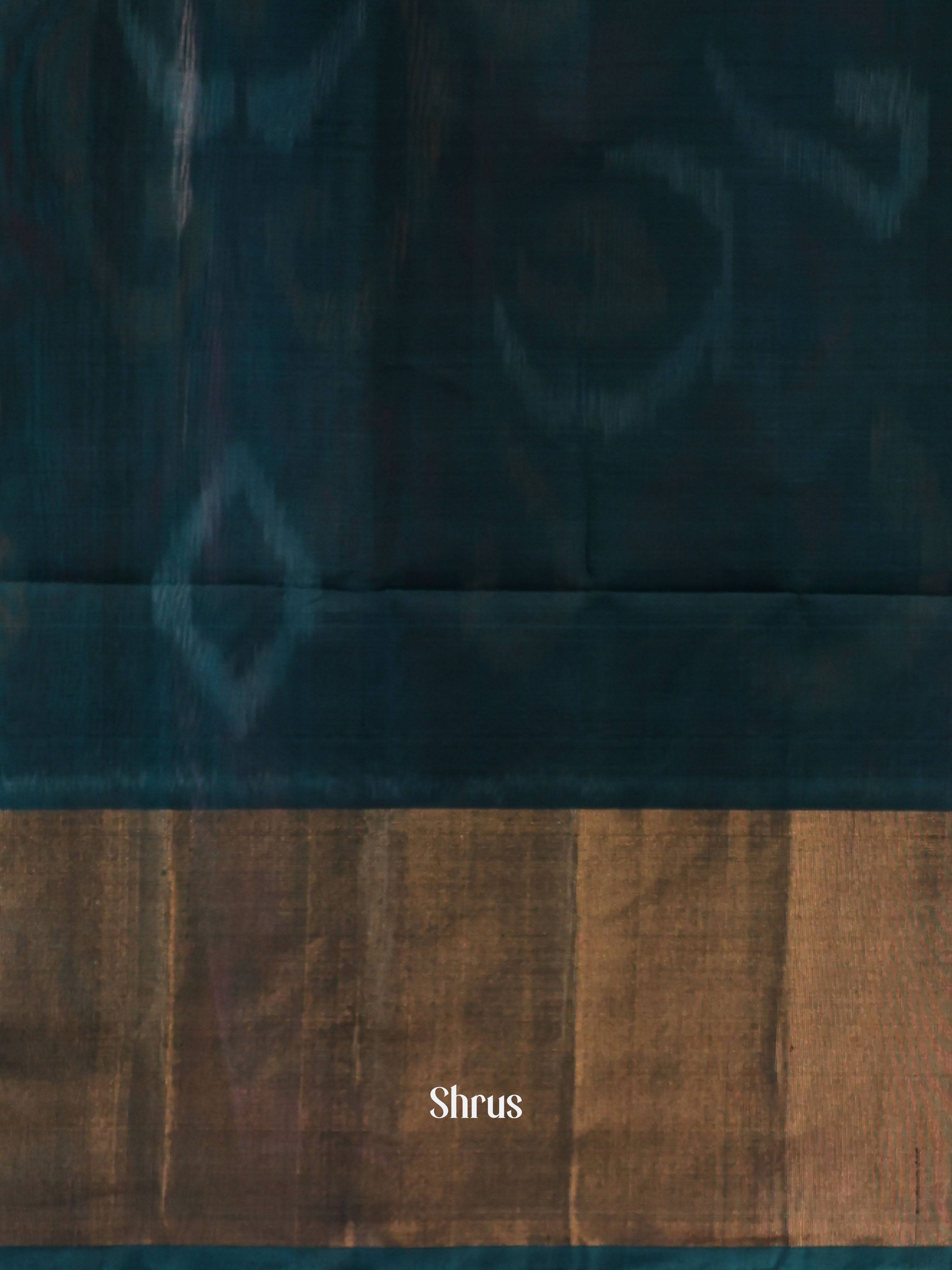 Purple & Peacock Blue - Pochampally sico Saree - Shop on Shrus.com