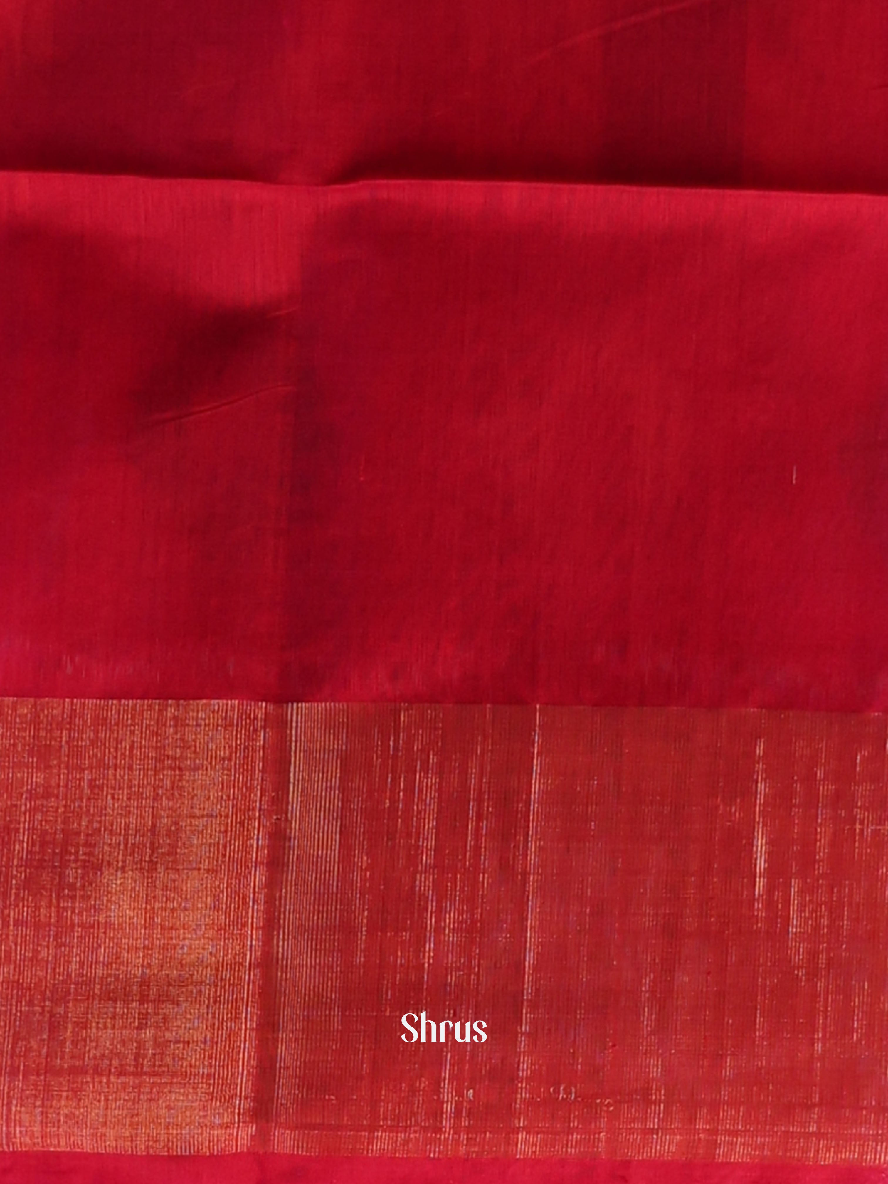 Black & Red - Pochampally sico Saree - Shop on Shrus.com