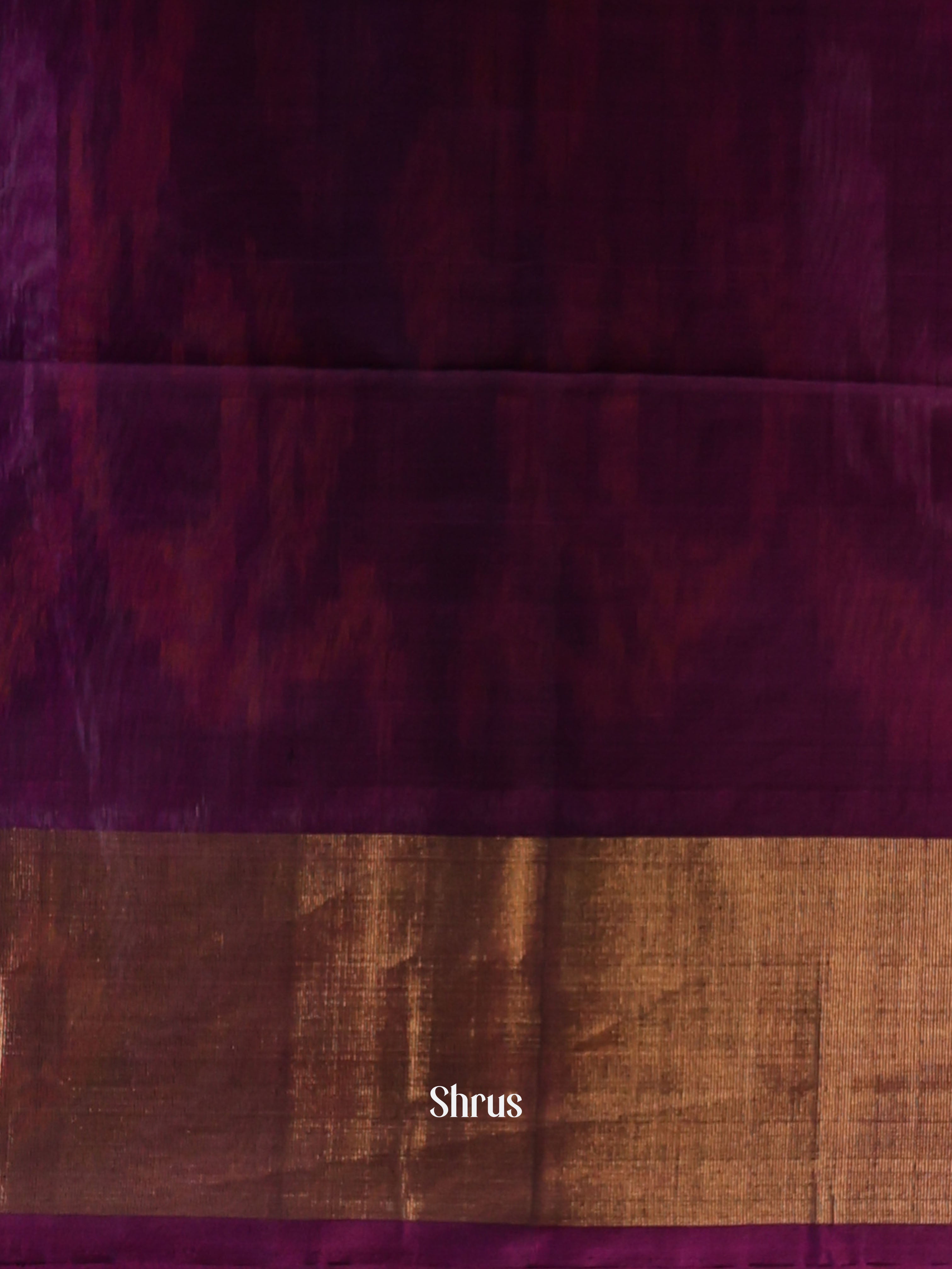 Orange & Violet - Pochampally sico Saree - Shop on Shrus.com