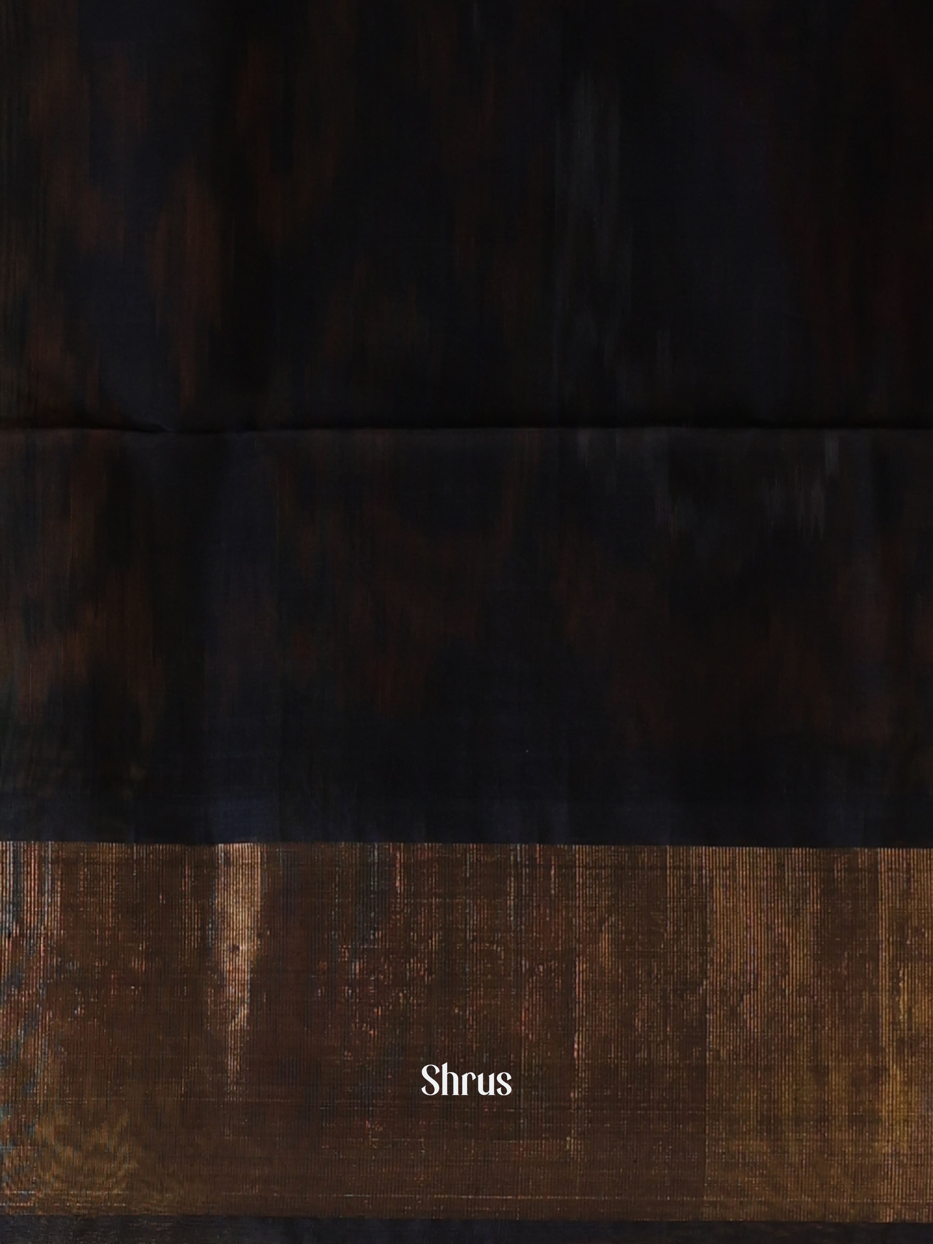 Brown & Black - Pochampally sico Saree - Shop on Shrus.com