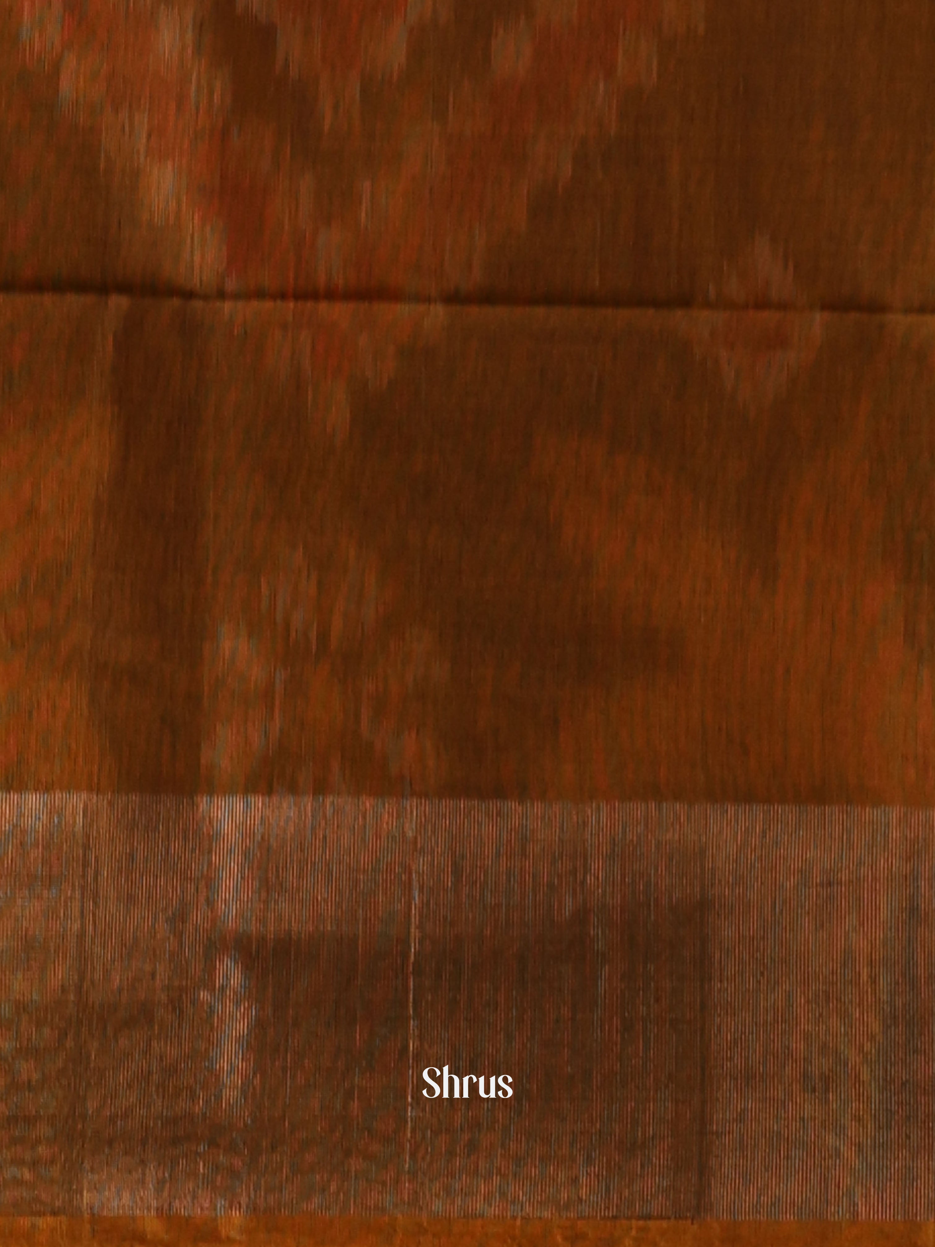 Maroon & Brown- Pochampally sico Saree - Shop on Shrus.com