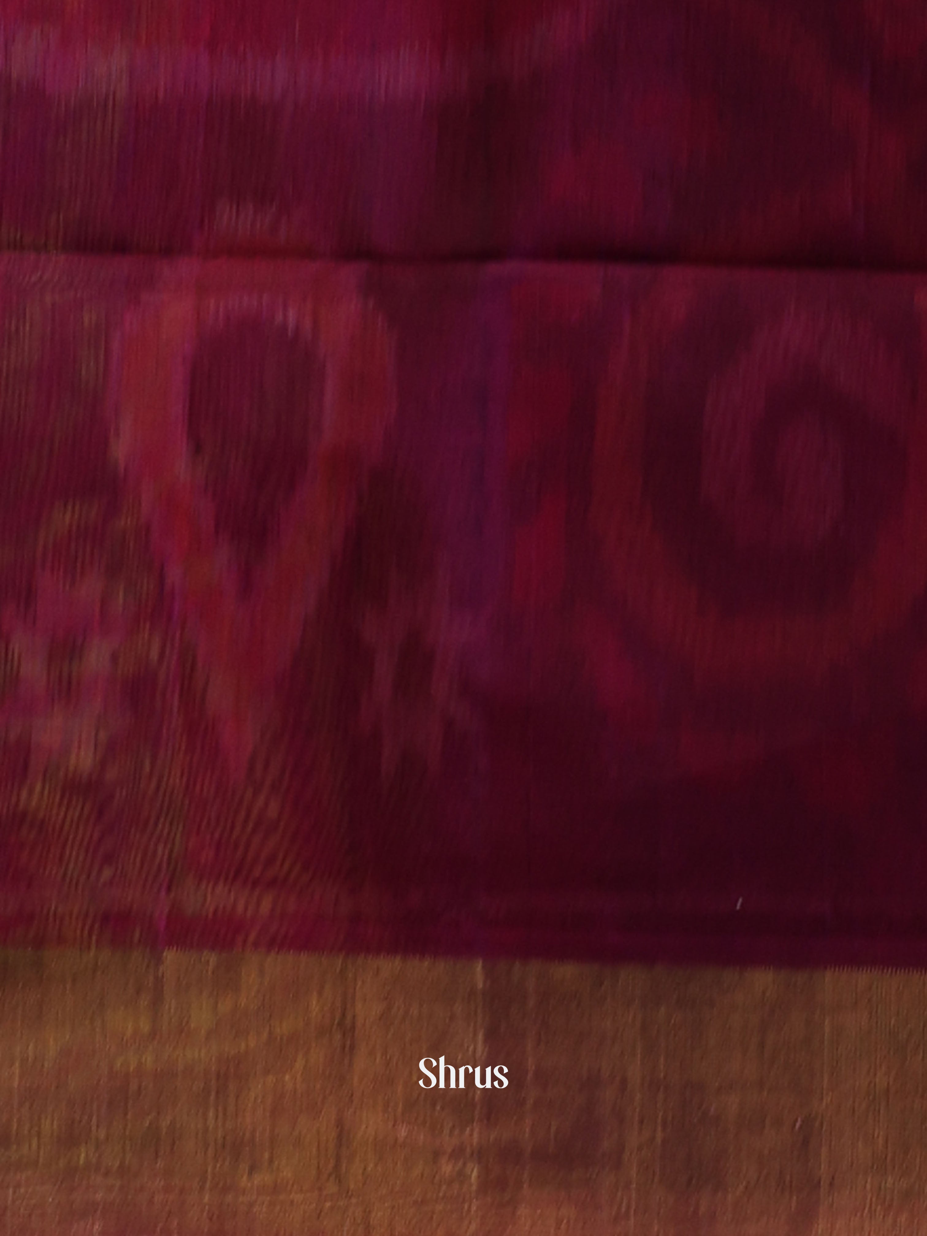 Green & Maroon - Pochampally sico Saree - Shop on Shrus.com