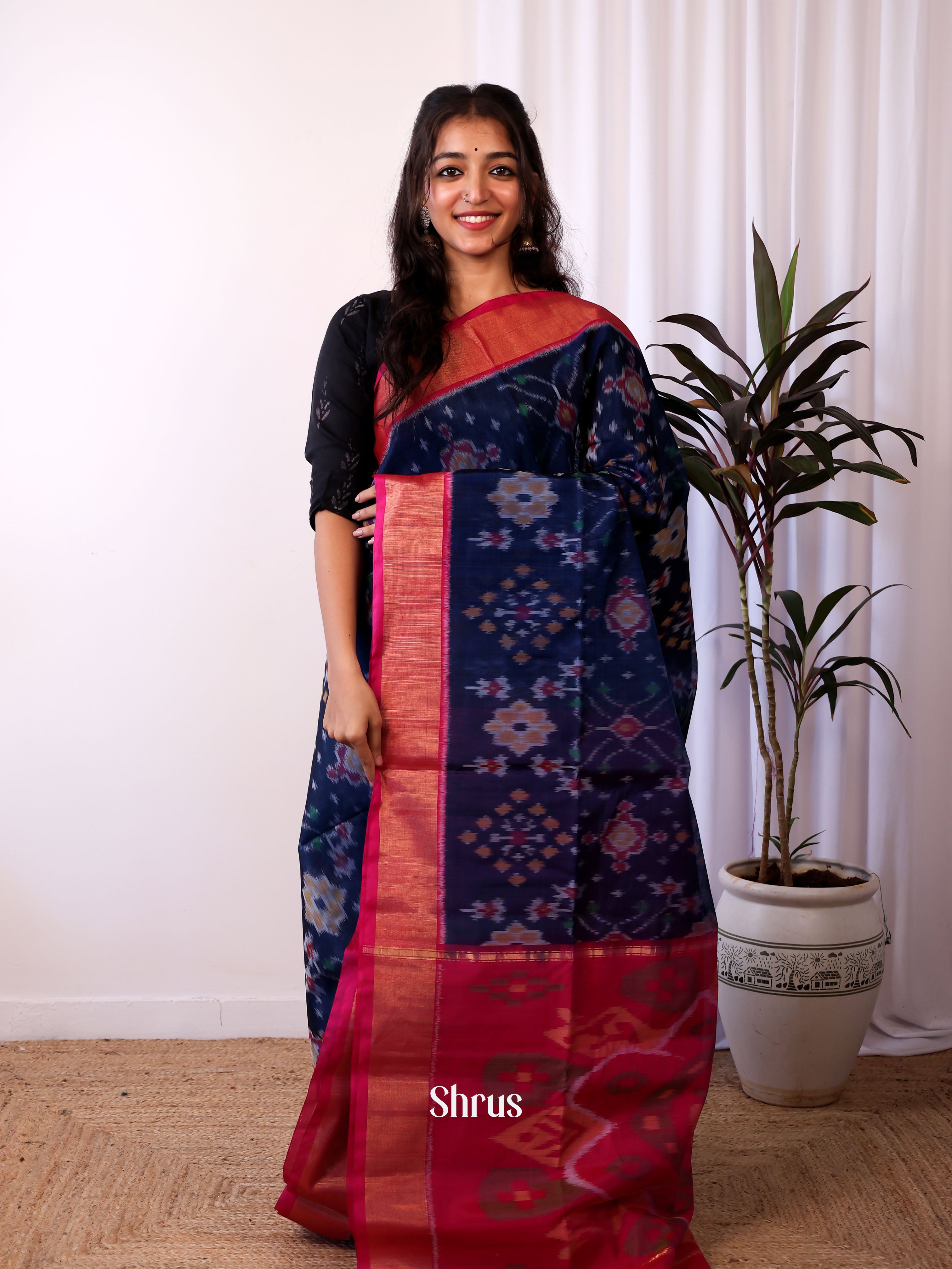 CJS09866 - Pochampally sico Saree - Shop on Shrus.com