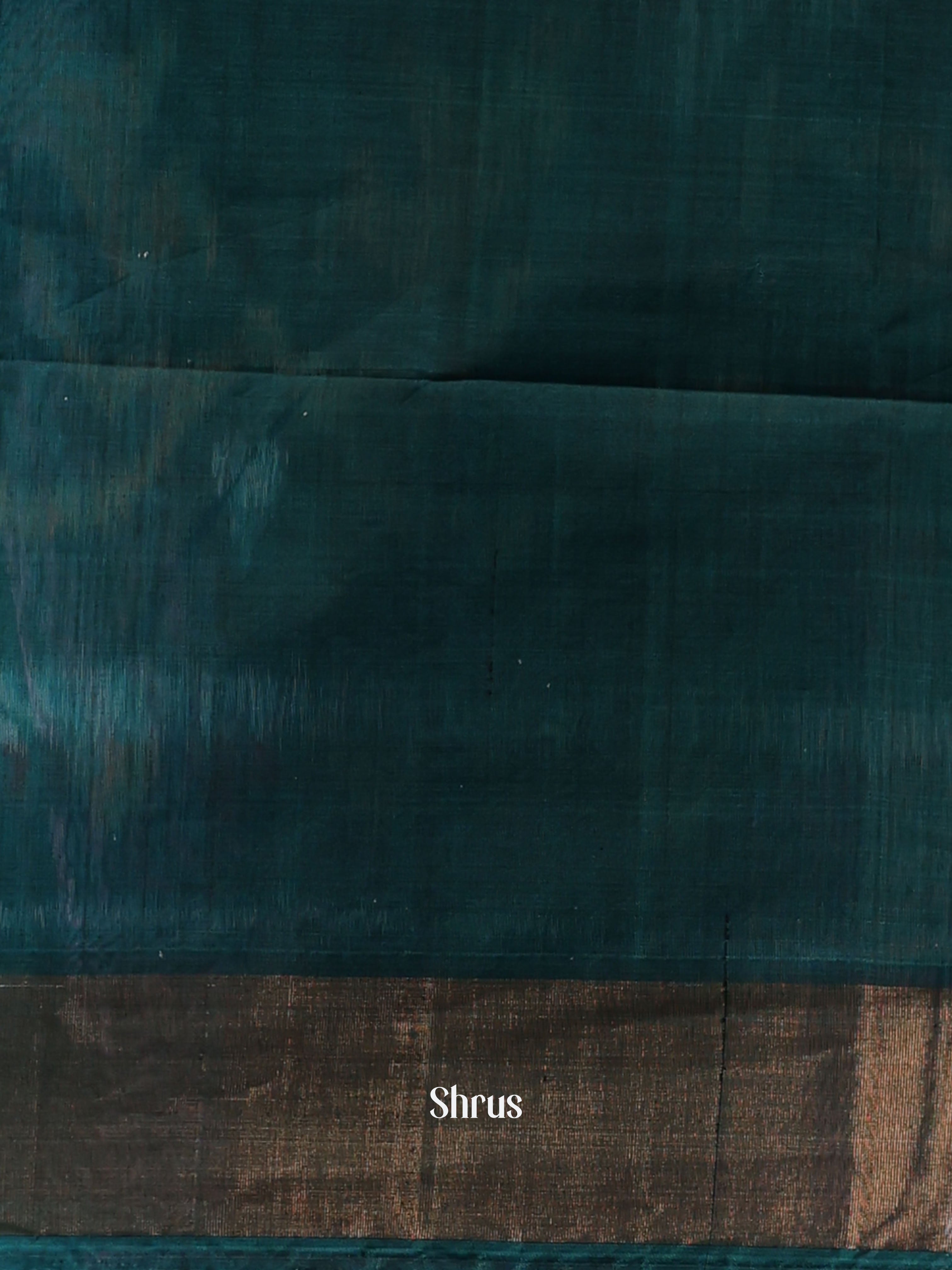 Purple & Peacock Green - Pochampally sico Saree - Shop on Shrus.com