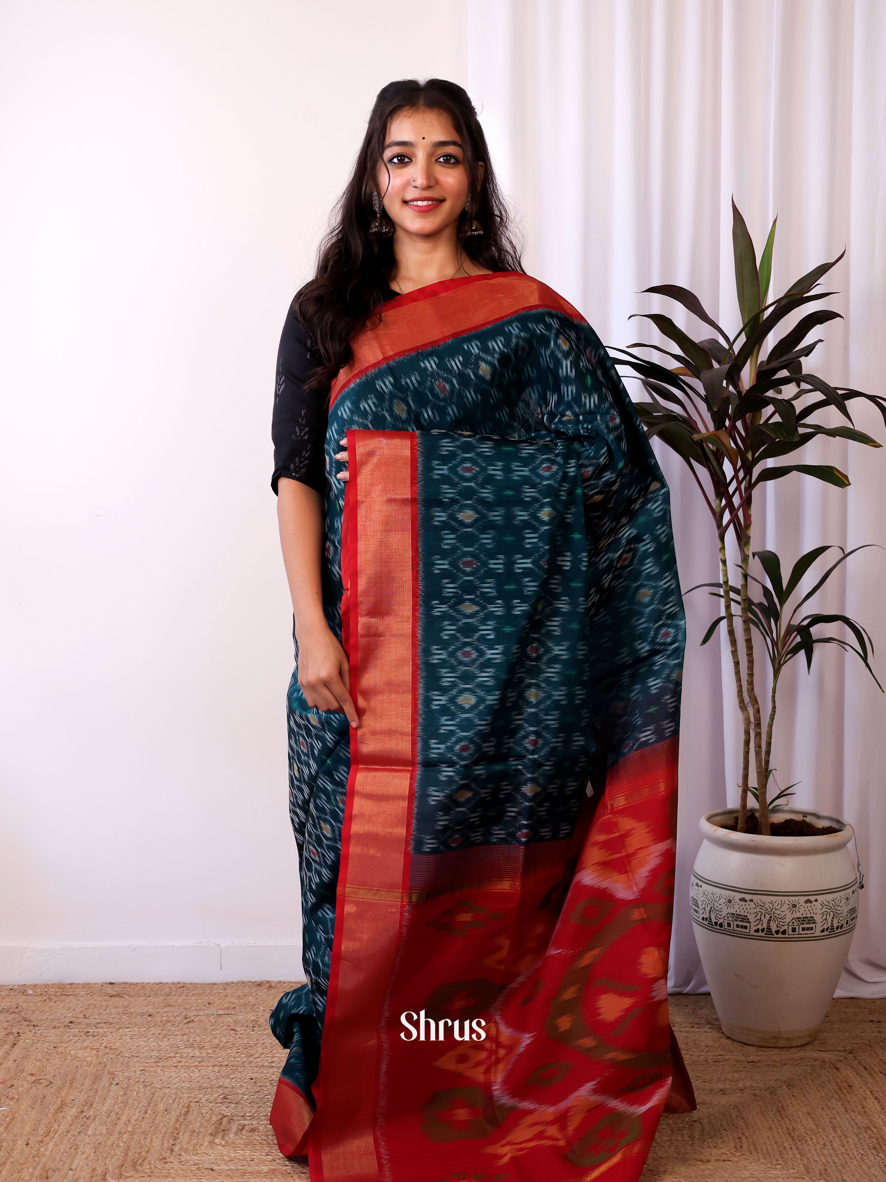 CJS09901 - Pochampally sico Saree - Shop on Shrus.com