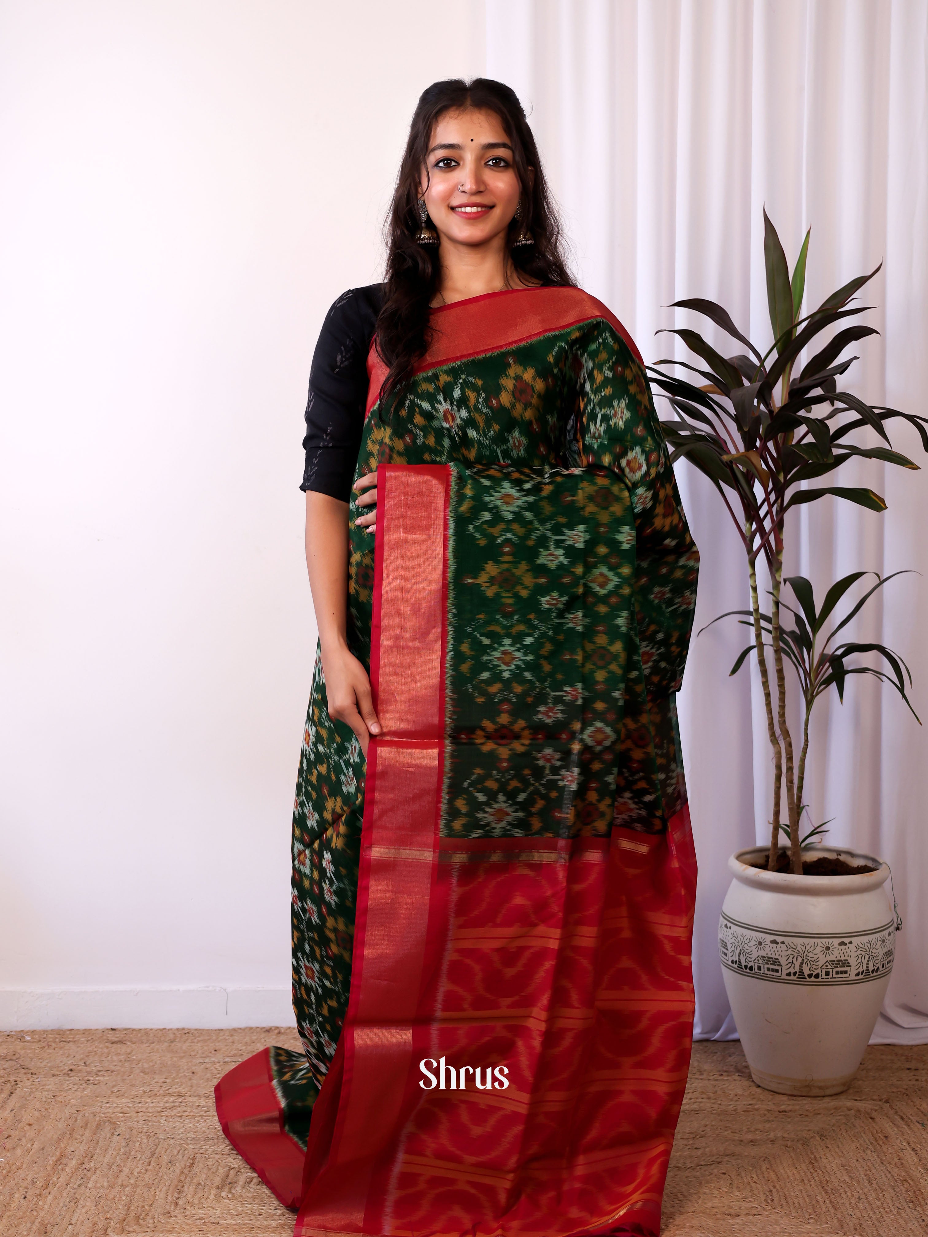 CJS09902 - Pochampally sico Saree - Shop on Shrus.com
