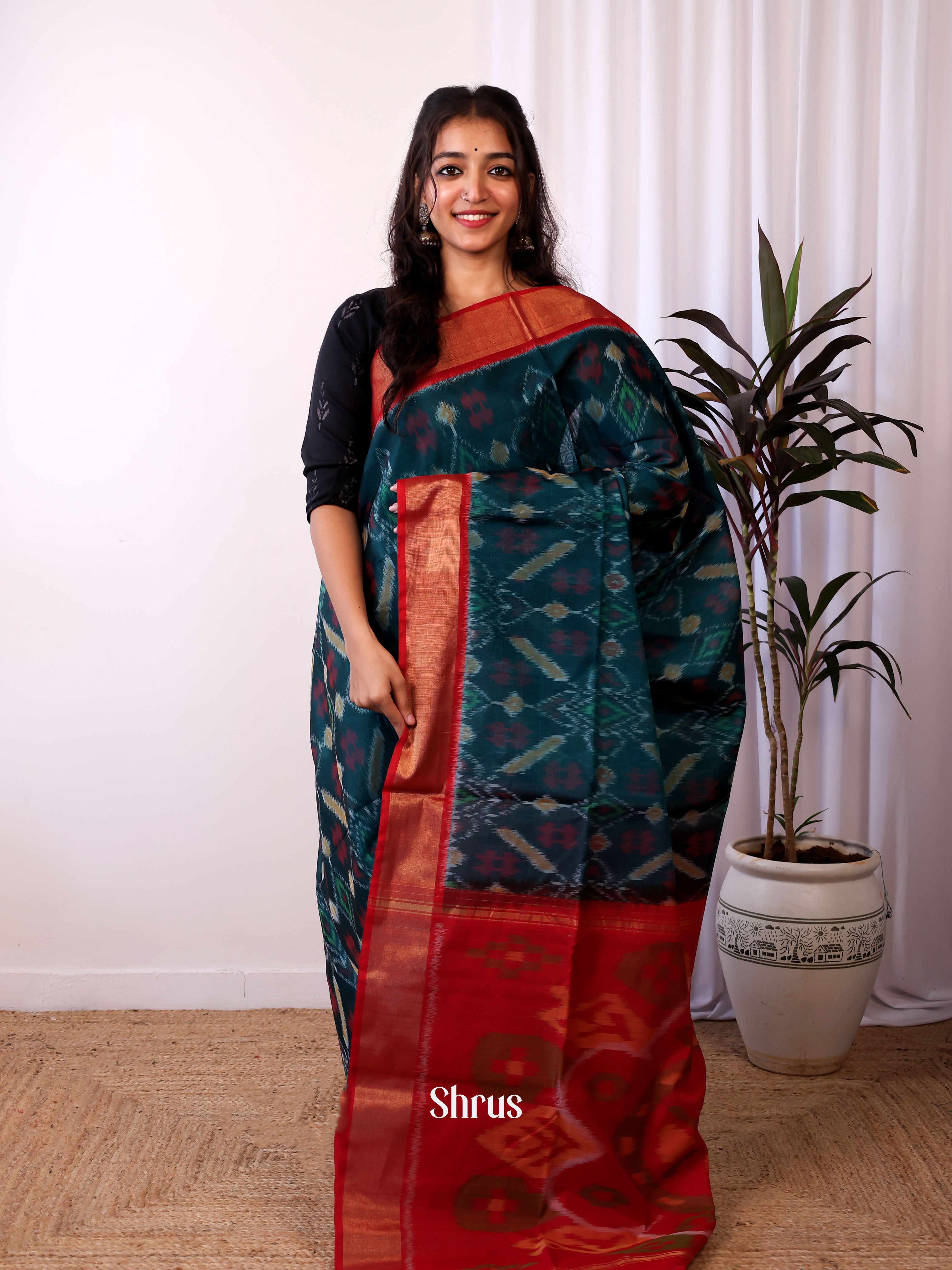 CJS09903 - Pochampally sico Saree - Shop on Shrus.com