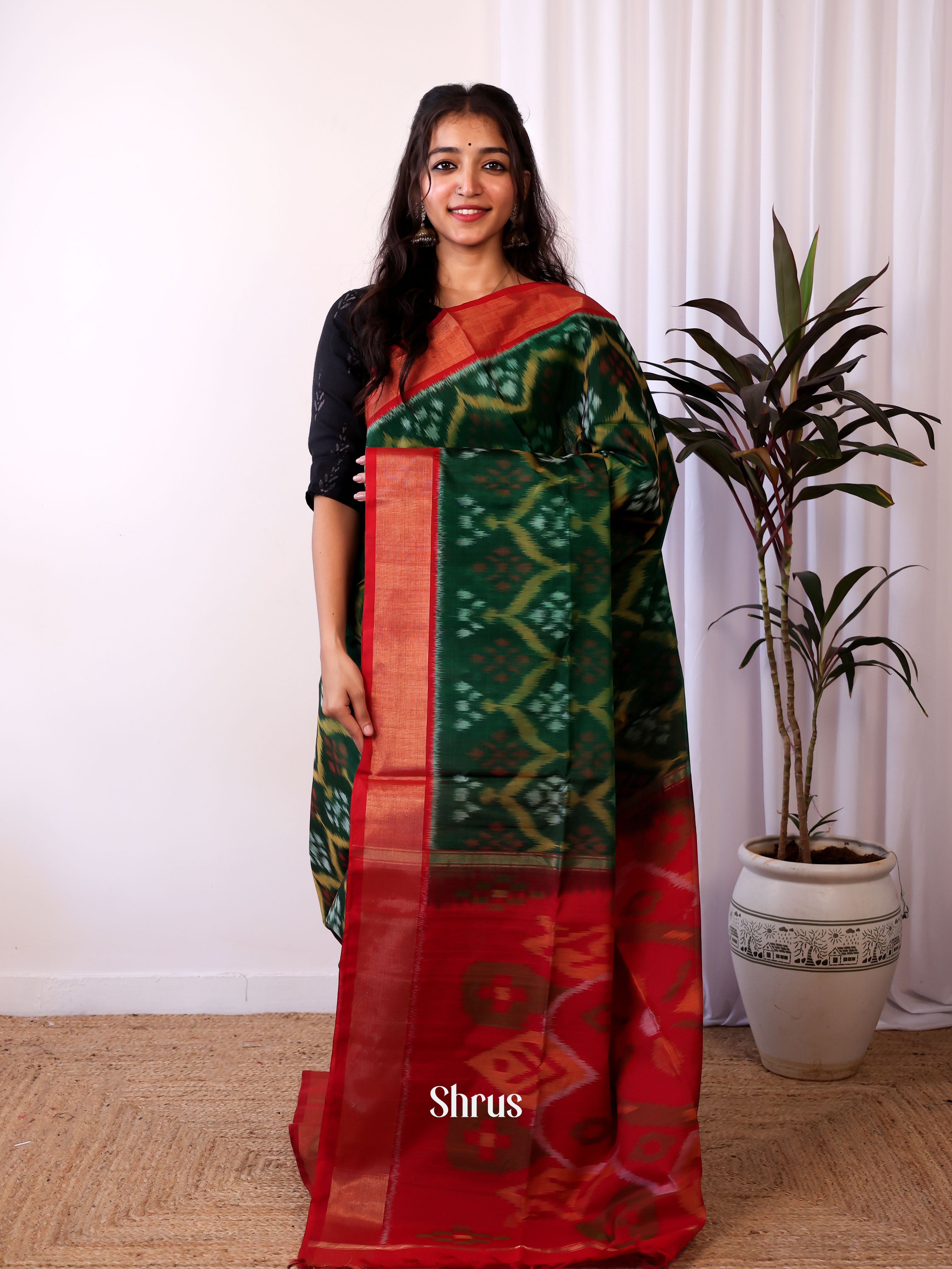 CJS09904 - Pochampally sico Saree - Shop on Shrus.com