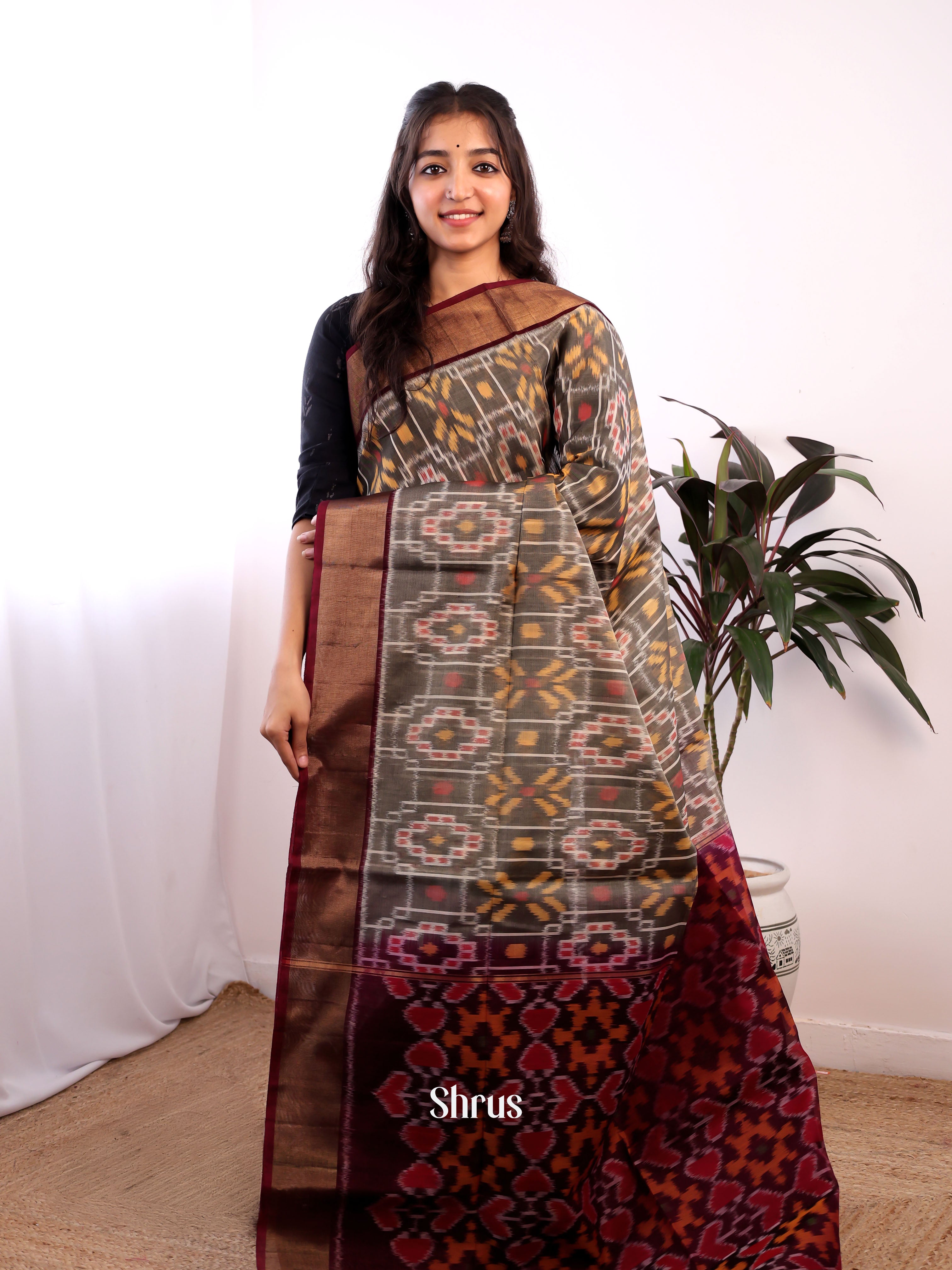 CJS09907 - Pochampally sico Saree - Shop on Shrus.com