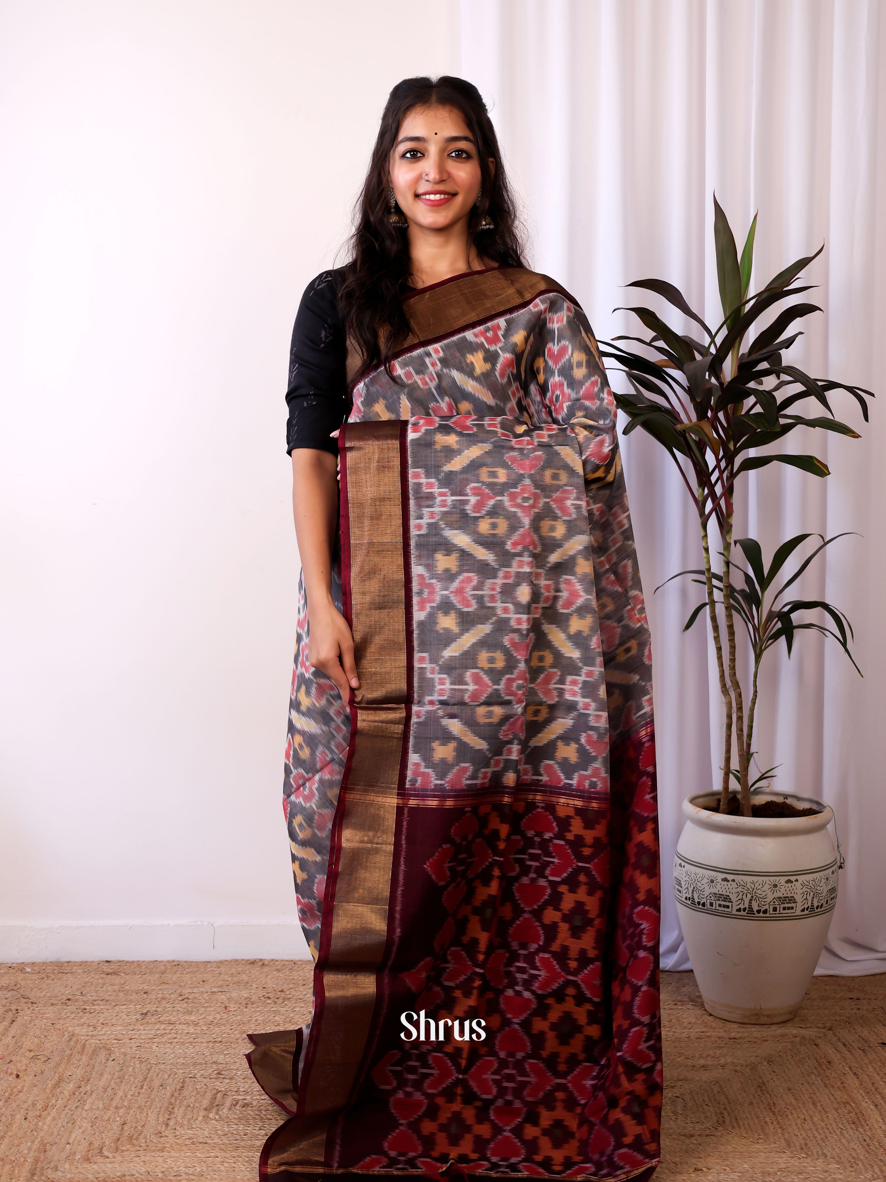 CJS09908 - Pochampally sico Saree - Shop on Shrus.com