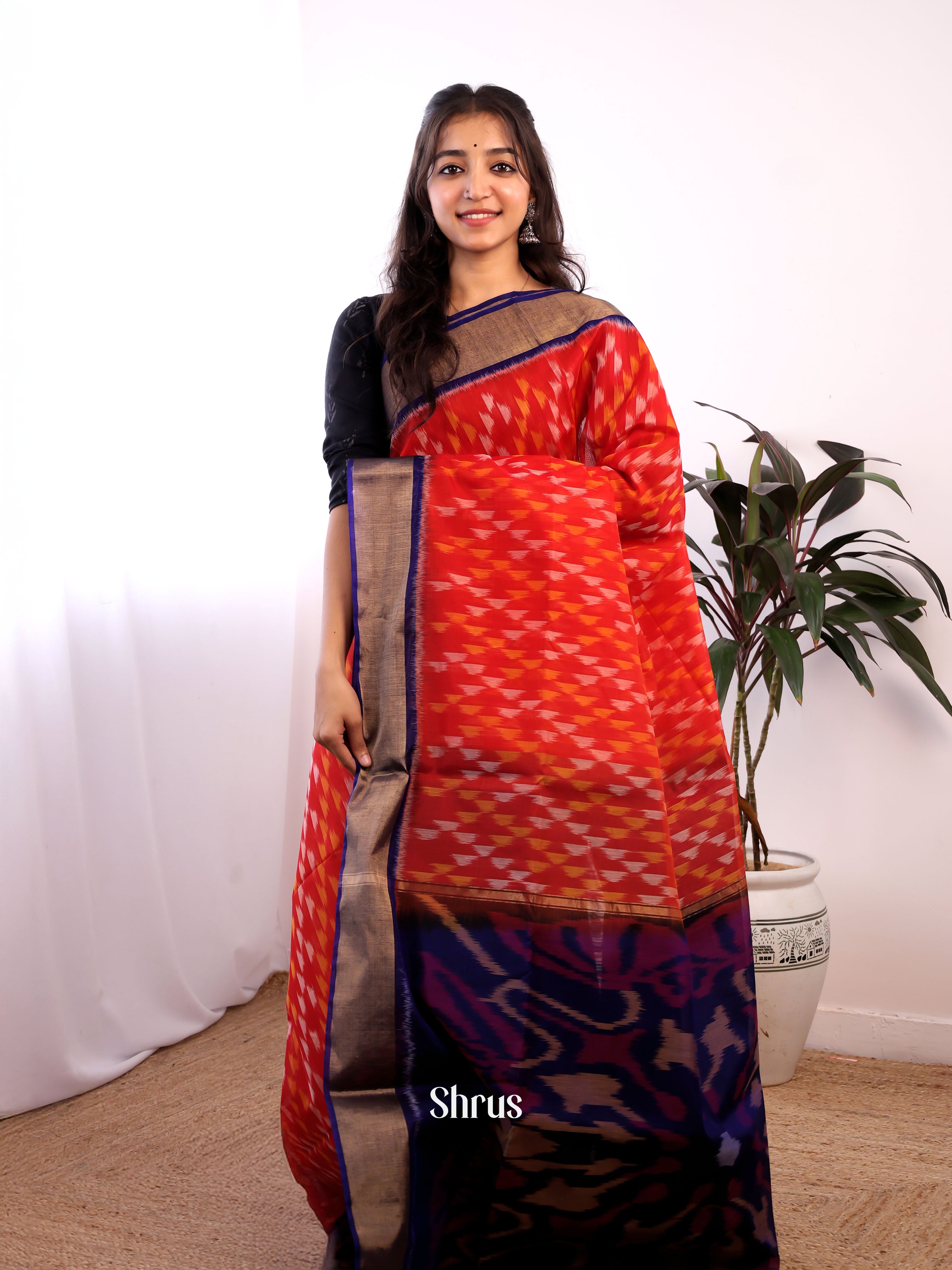 CJS09910 - Pochampally sico Saree - Shop on Shrus.com